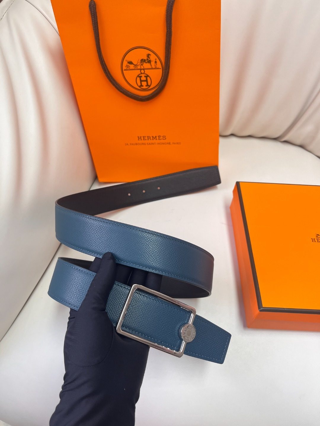 Hermès Reversible Epsom Leather Belt