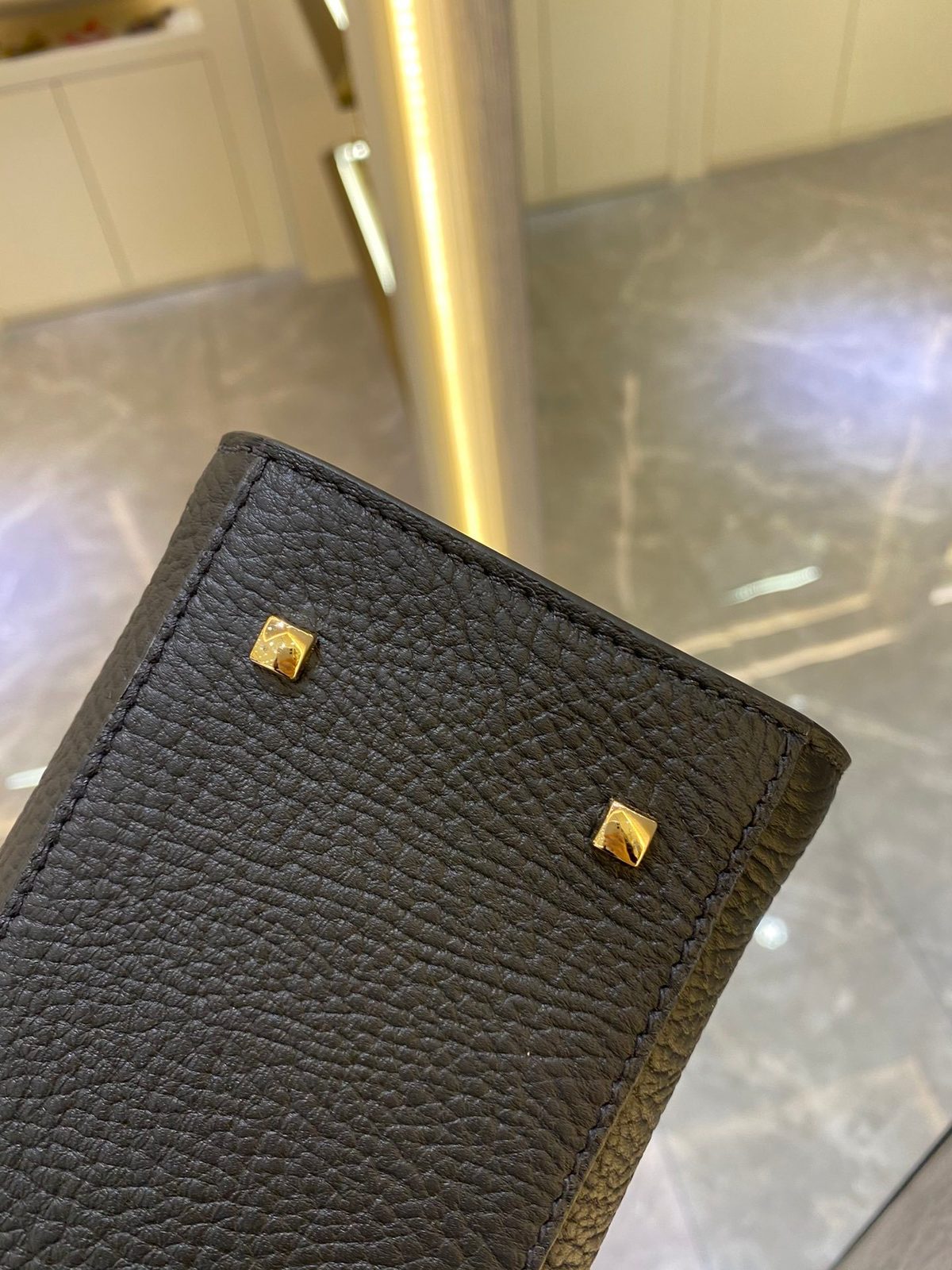 Delvaux Brillant Leather Top Handle Bag