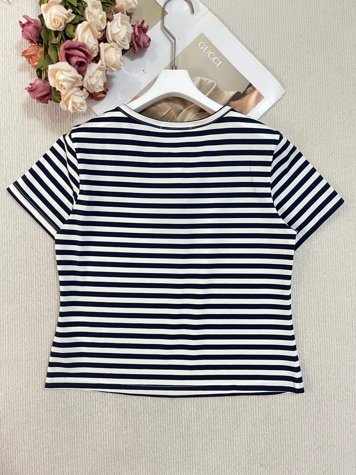 Louis Vuitton Striped Cotton T-Shirt