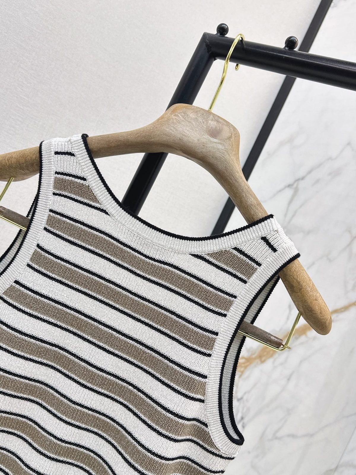 Striped Knit Tank Top Vest