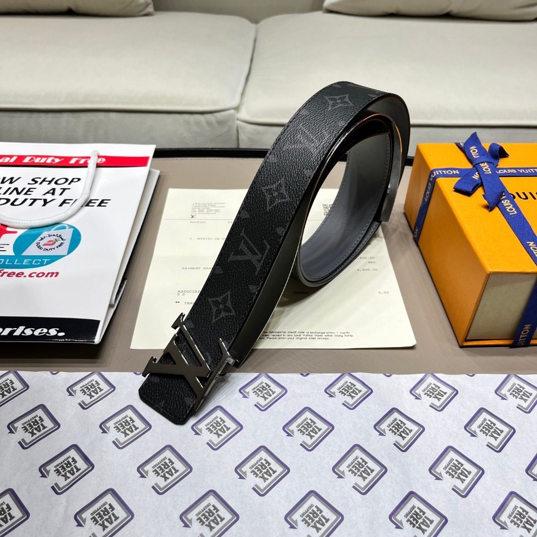 Louis Vuitton Monogram Canvas Leather Belt