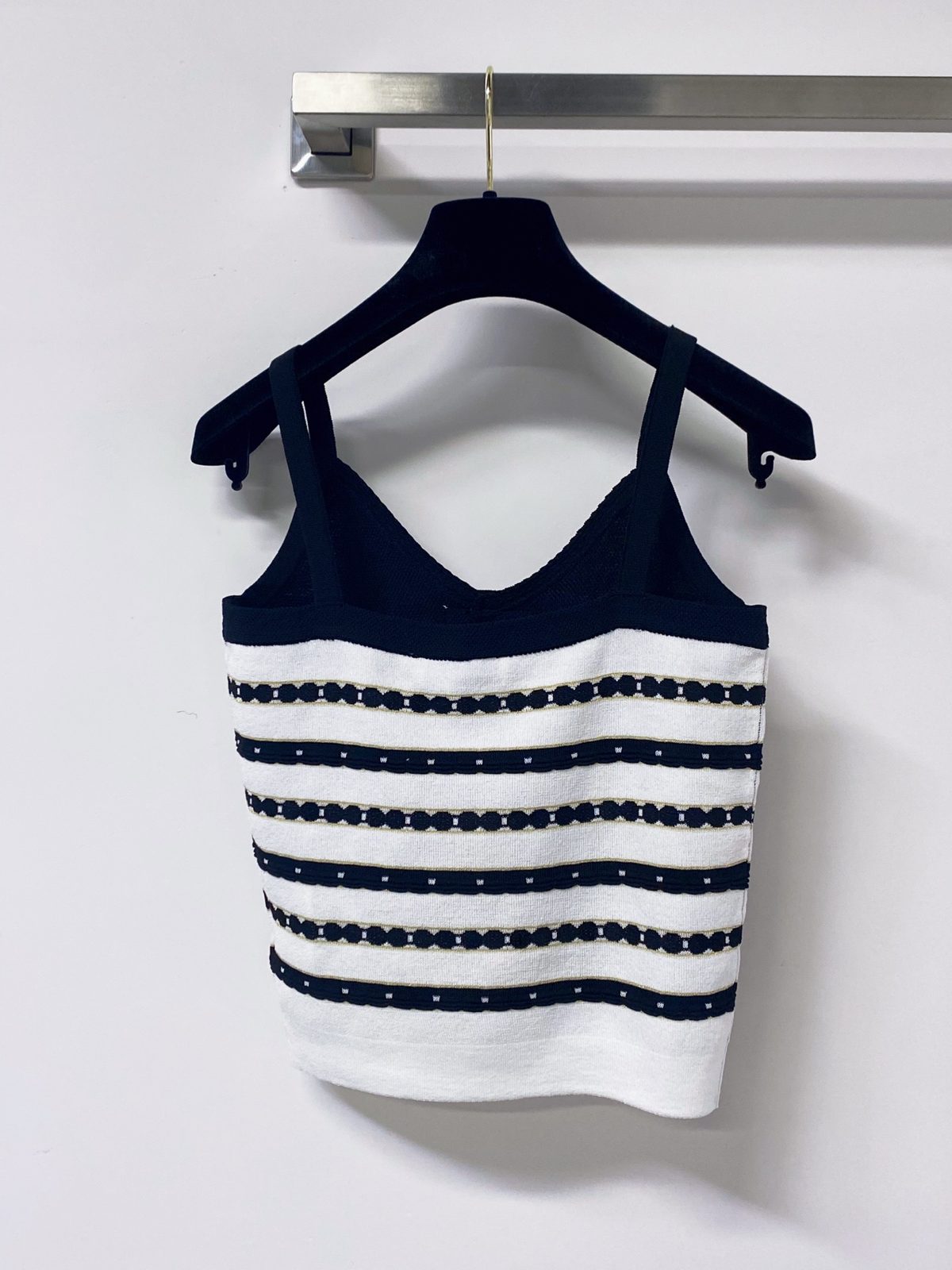 Miu Miu Striped Knit Crop Top