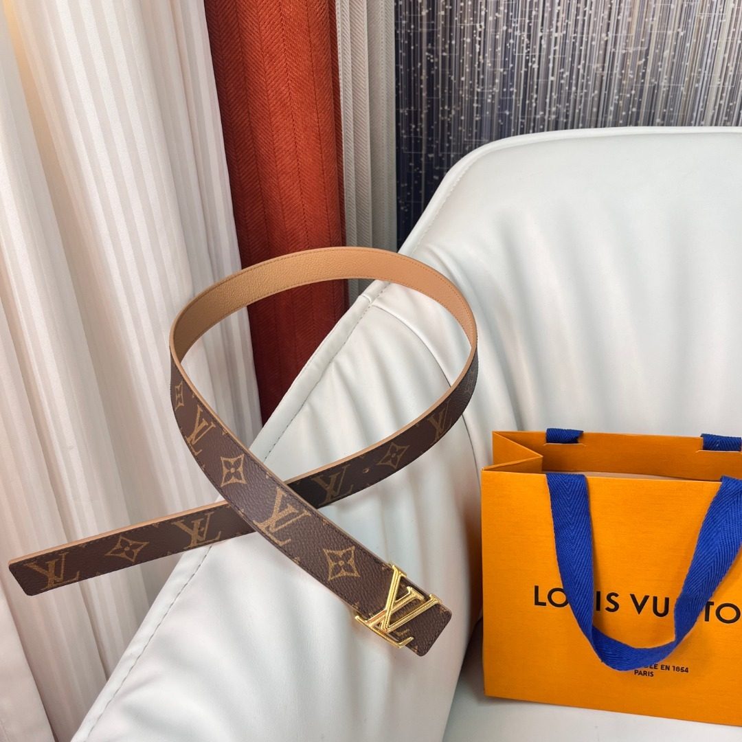 Louis Vuitton Monogram Canvas Leather Belt