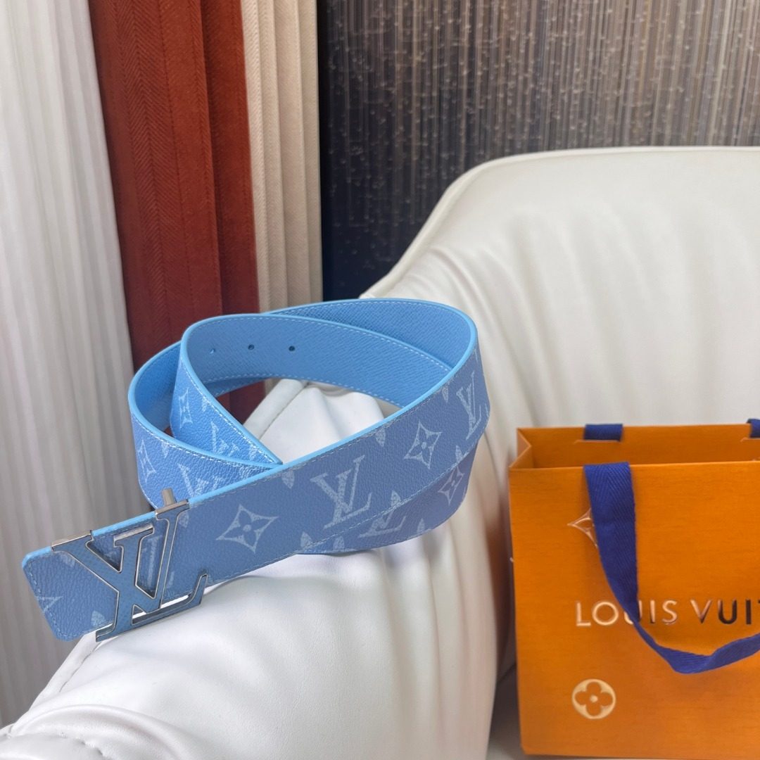 Louis Vuitton Monogram Canvas Belt Light Blue