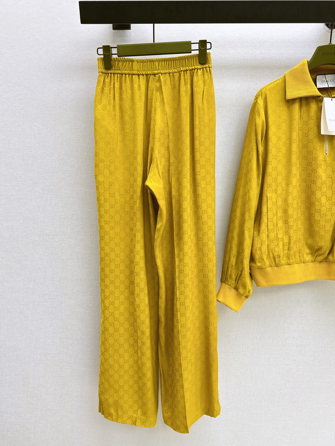 Gucci GG Monogram Yellow Tracksuit Set