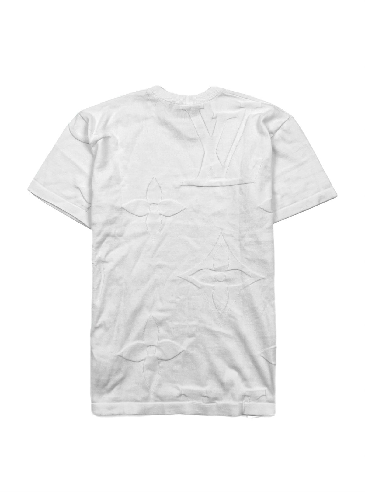 Louis Vuitton Monogram Embossed White T-Shirt