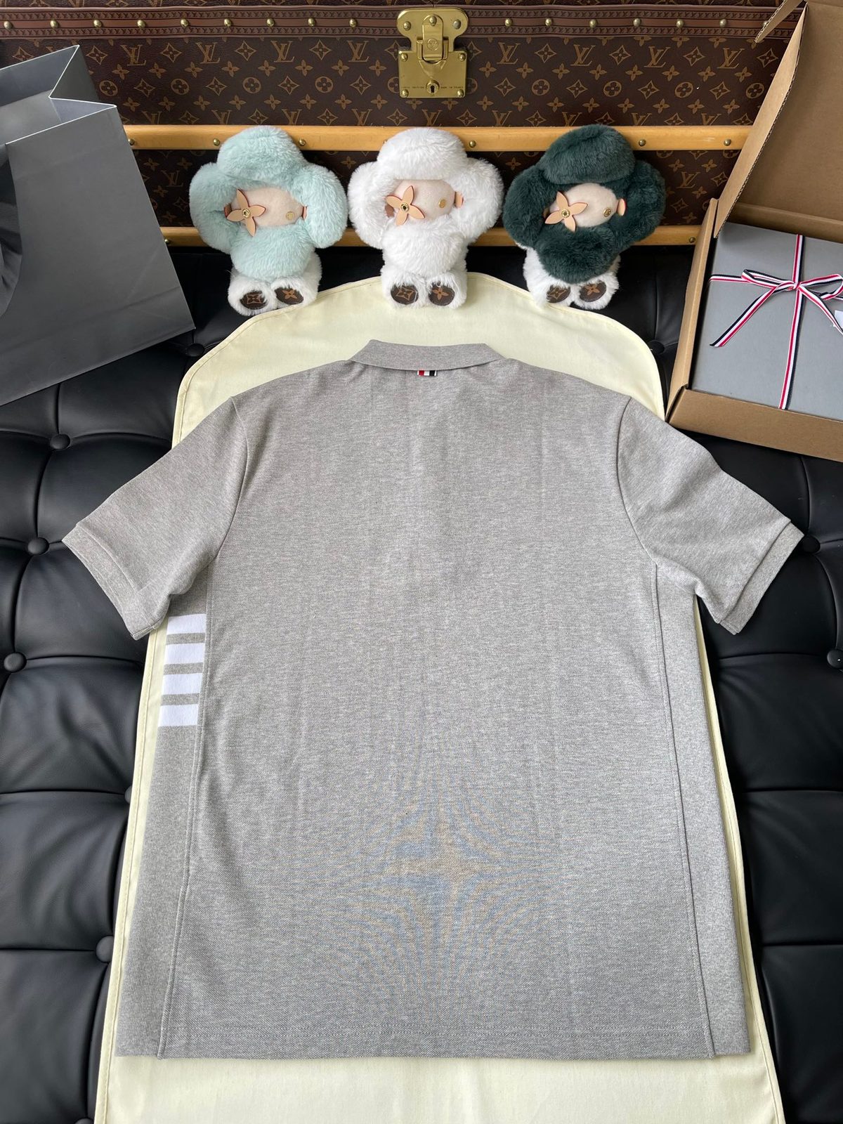Thom Browne Gray Cotton T-Shirt