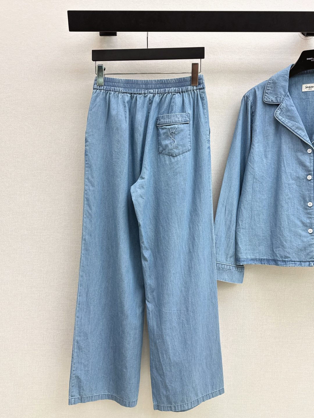 Saint Laurent Denim Shirt with Belt