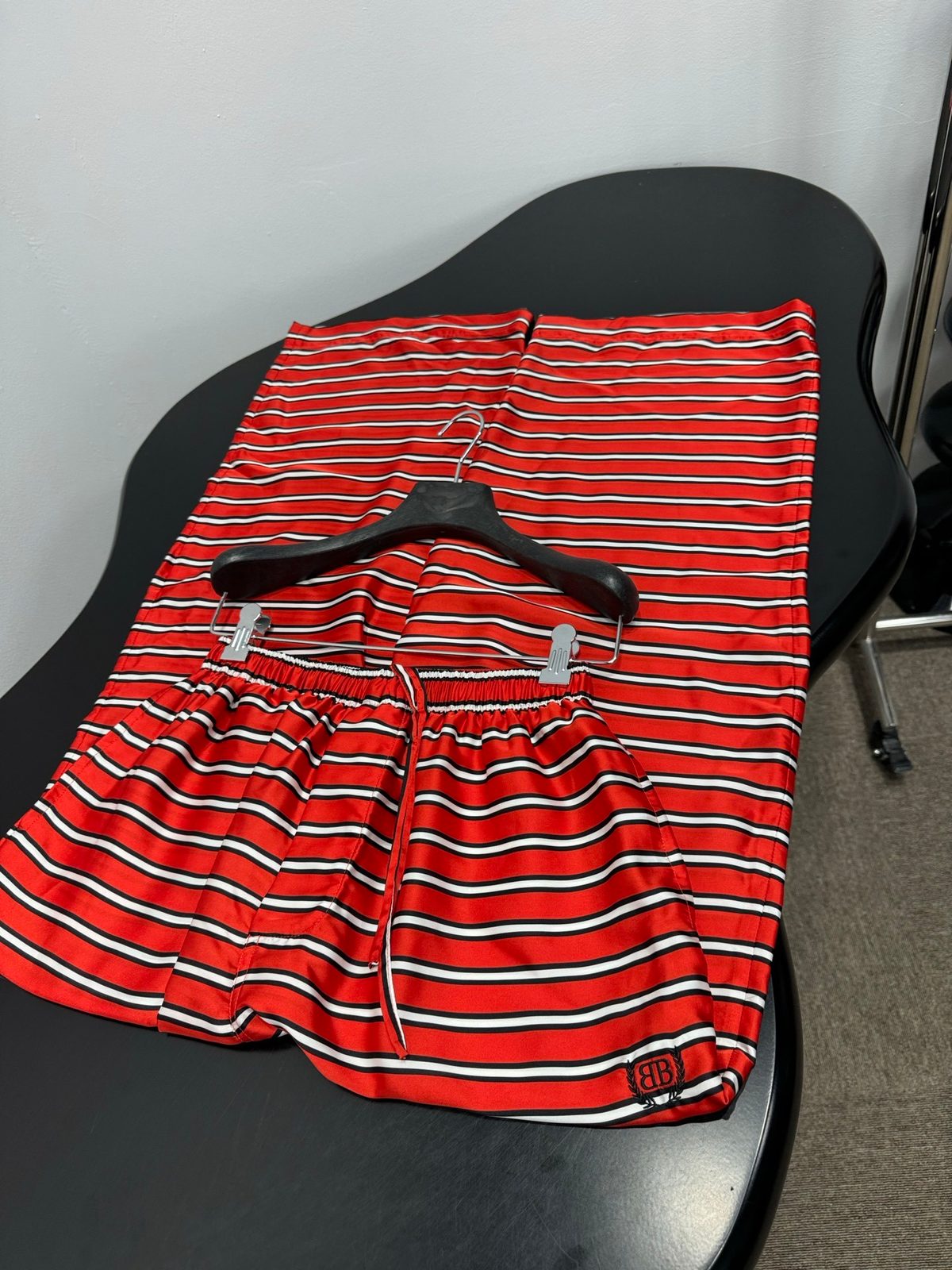 Striped Casual Shirt and Shorts Set