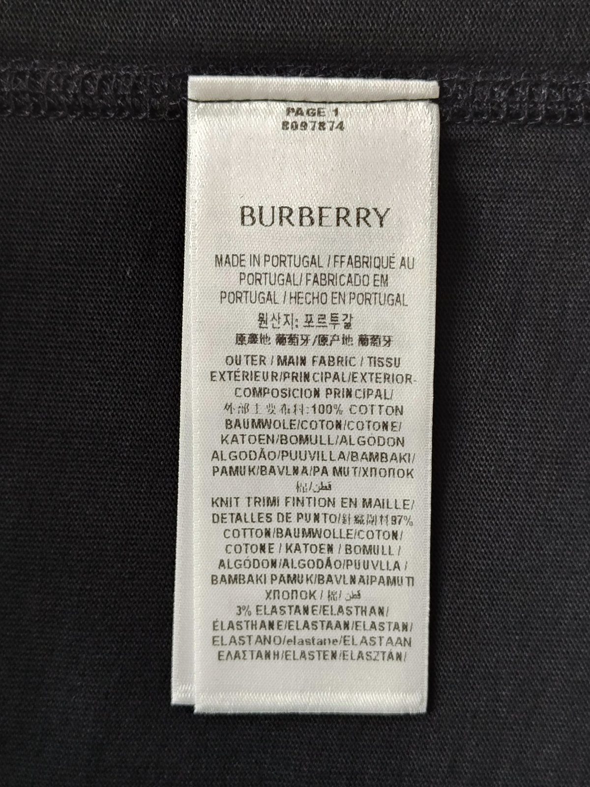 Burberry Striped Cotton T-Shirt Black