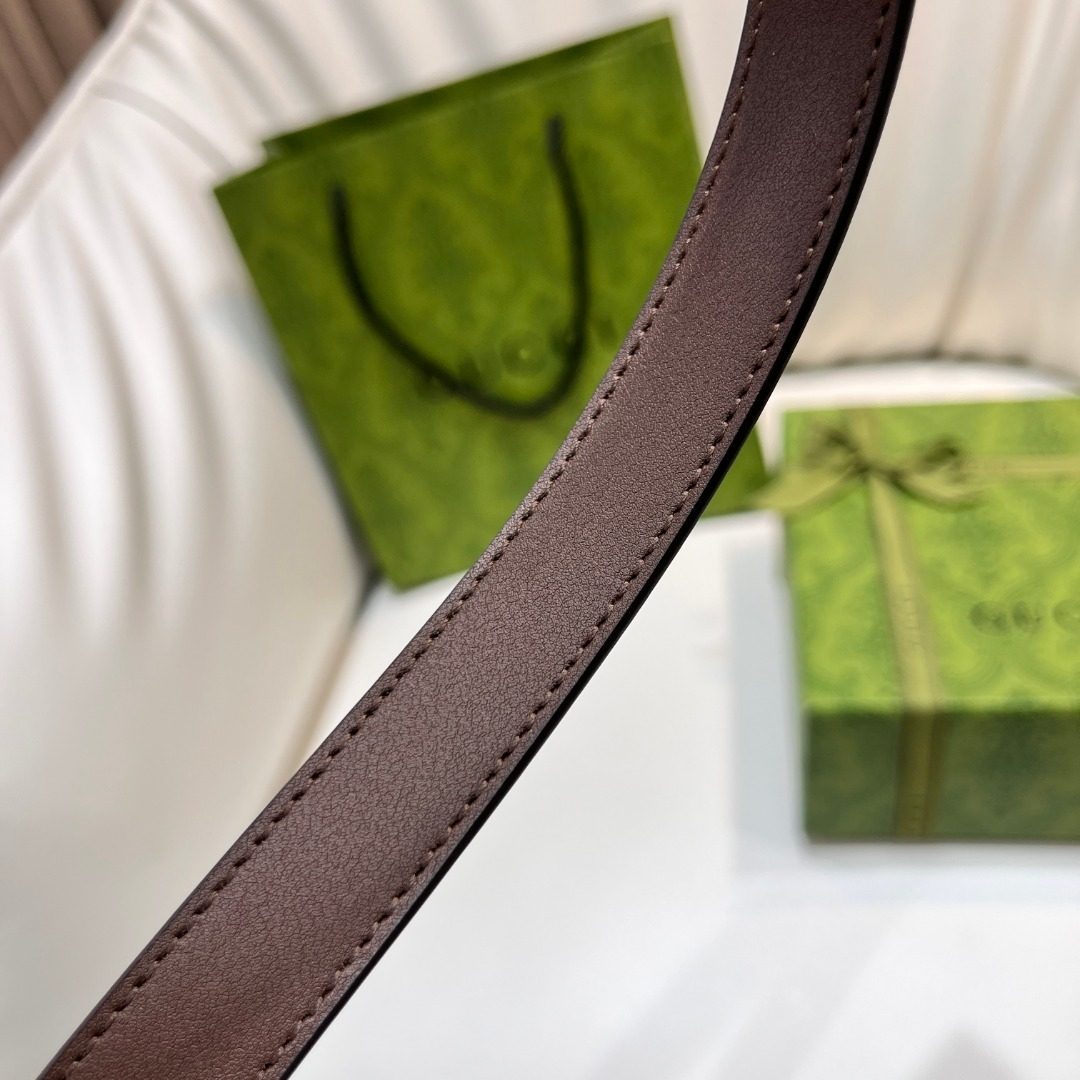 Gucci GG Monogram Leather Belt