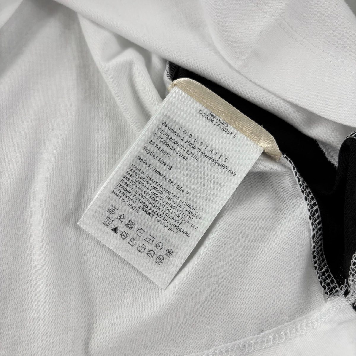 Moncler Black Logo Print White T-Shirt