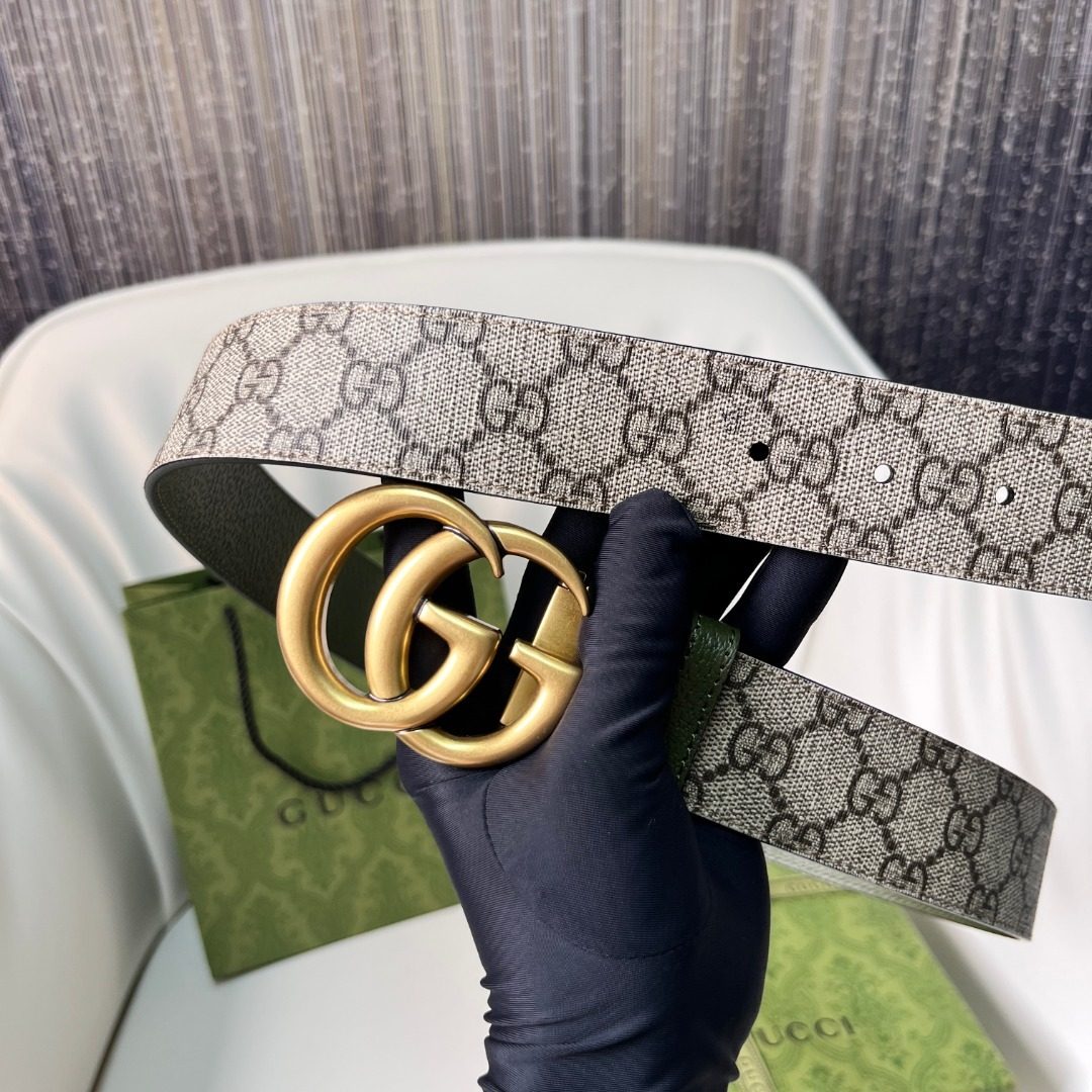 Gucci GG Supreme Canvas Leather Belt