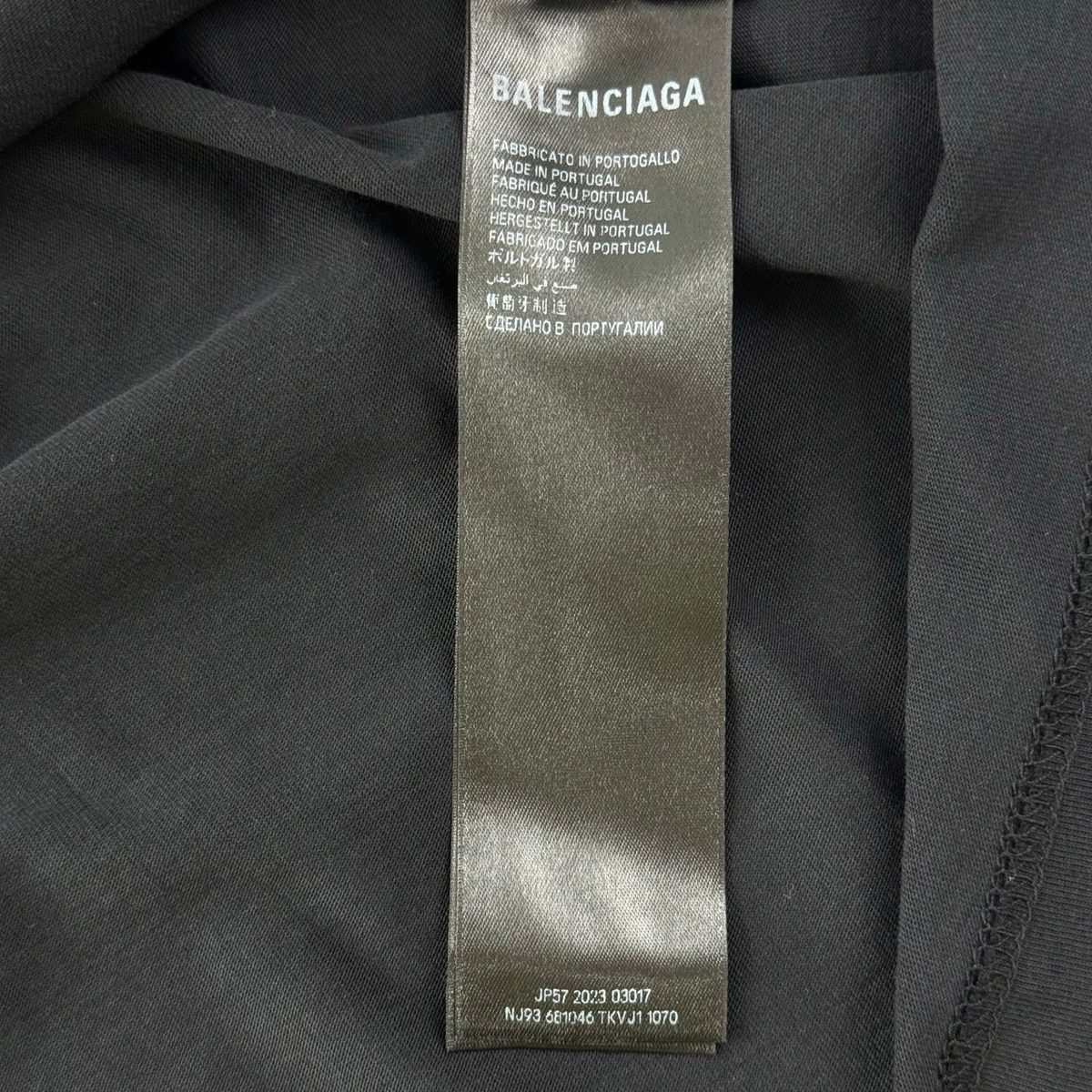 Balenciaga Metallic Logo Black T-Shirt