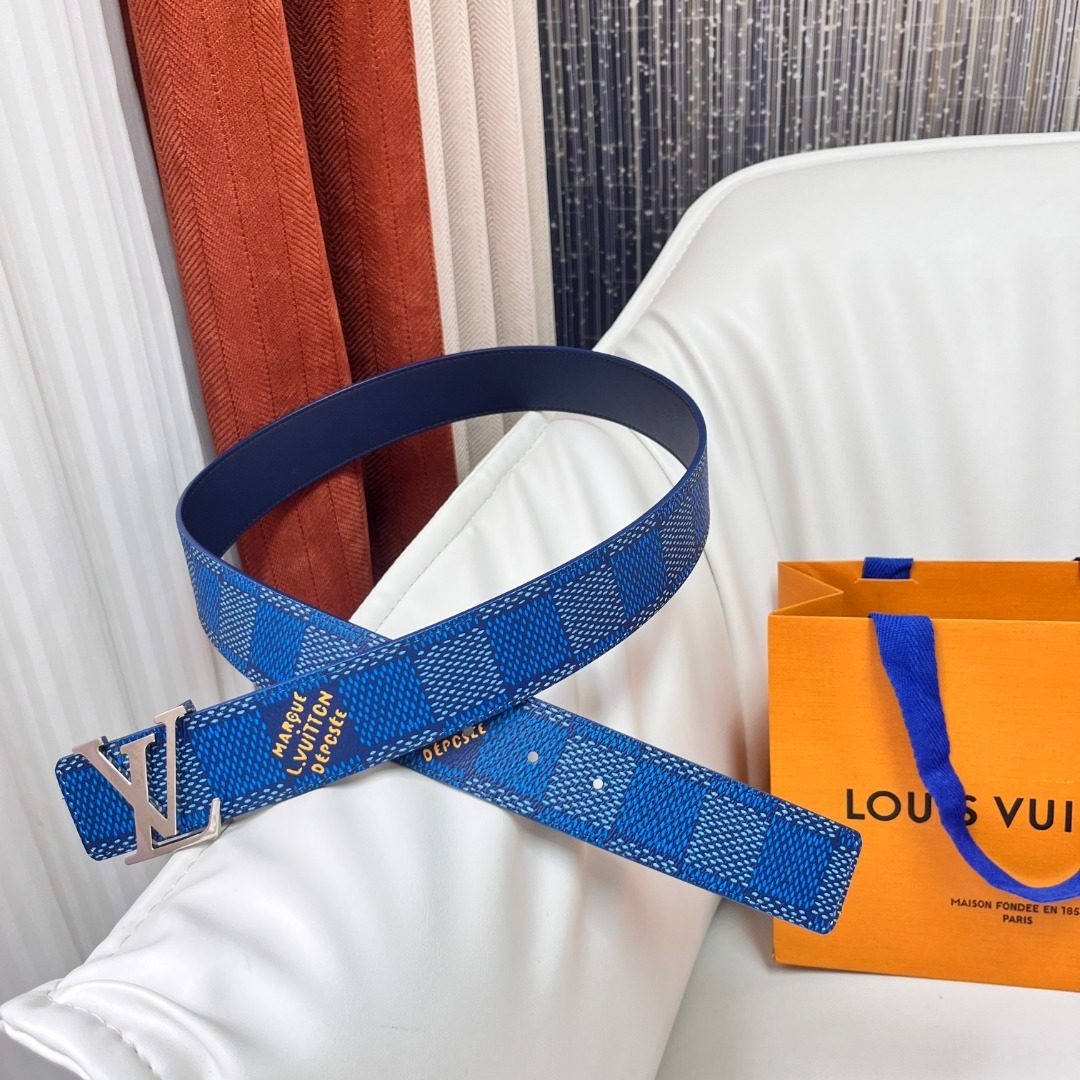 Louis Vuitton Damier Azur Canvas Belt