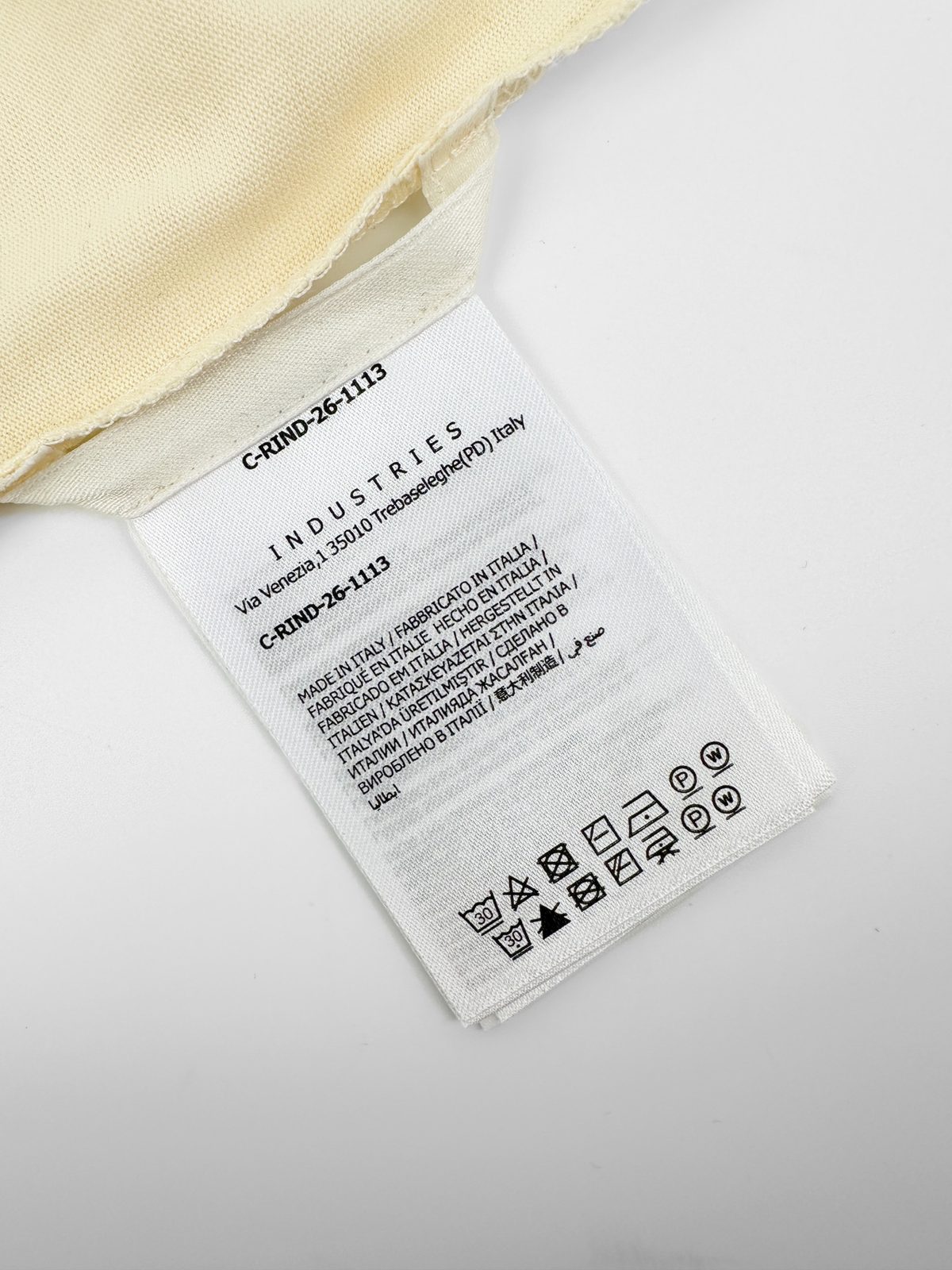 C.P. Company Cream Ribbed Crewneck Sweater