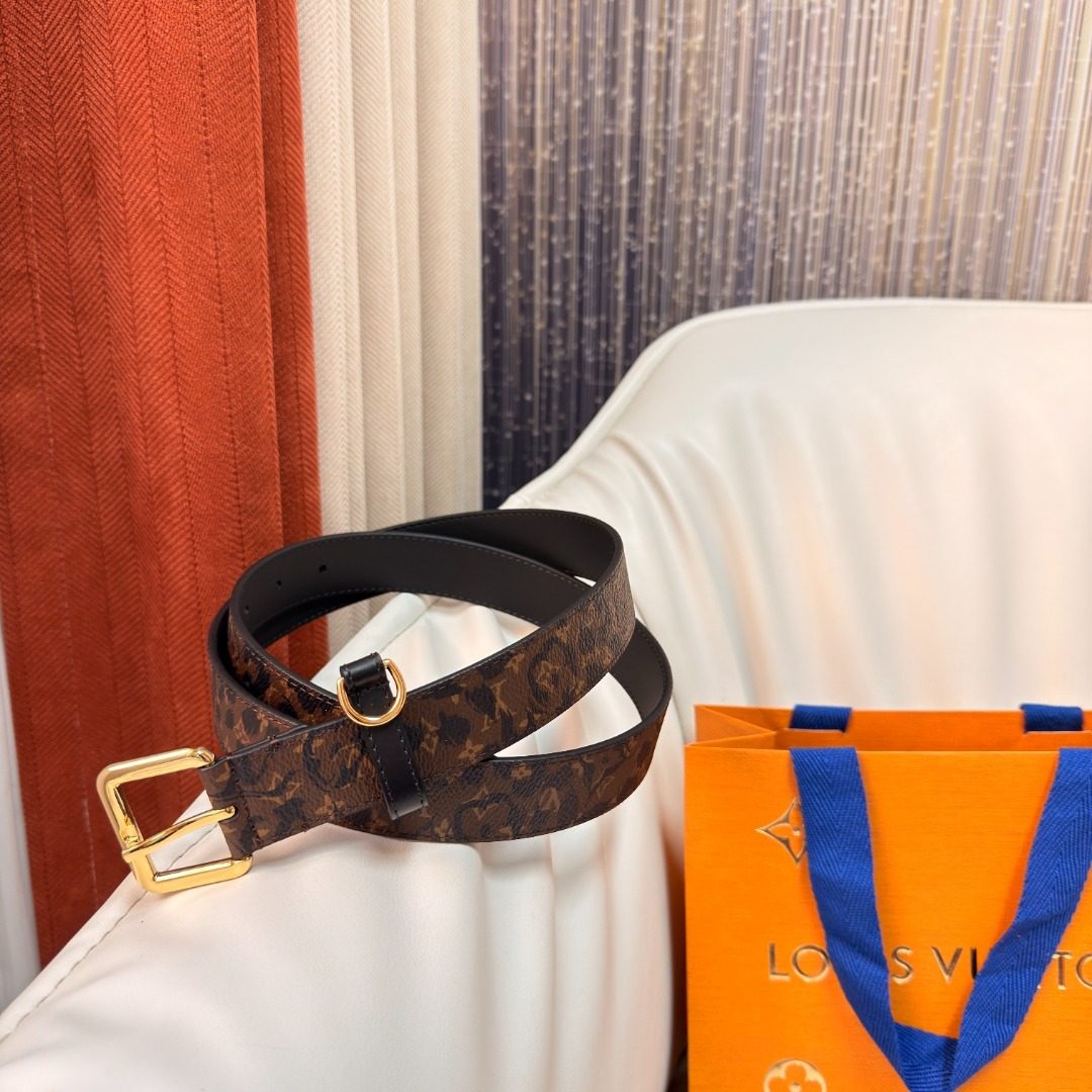 Louis Vuitton Monogram Canvas Leather Belt