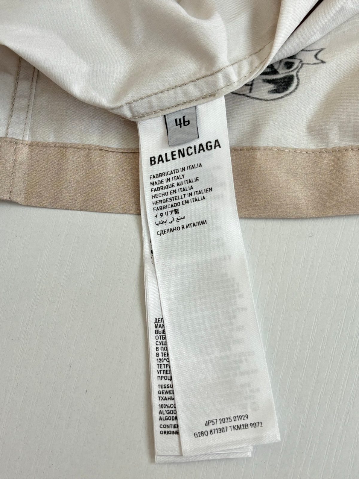 Balenciaga Graffiti Print Cotton Shorts