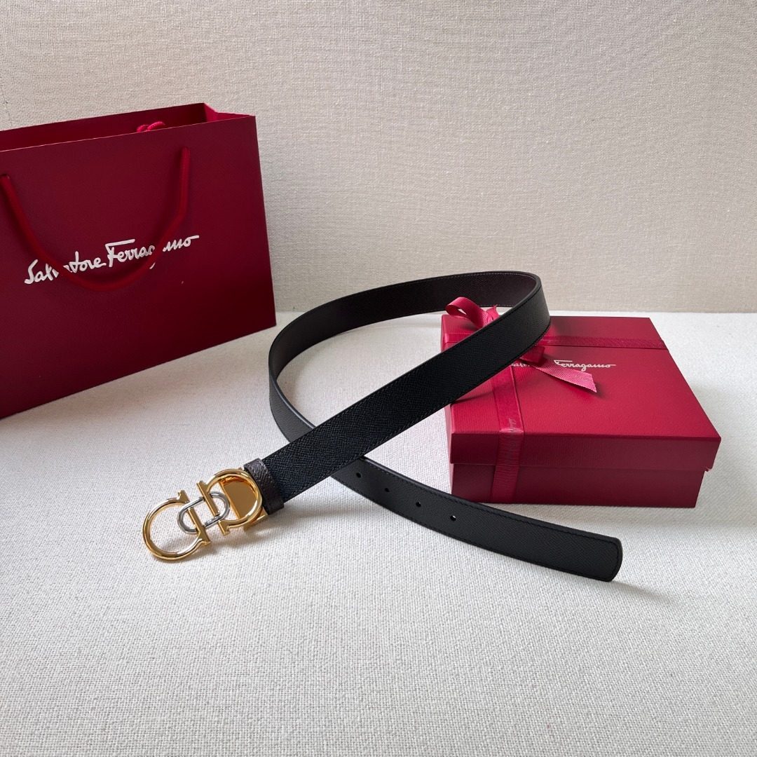 Salvatore Ferragamo Gancini Leather Belt