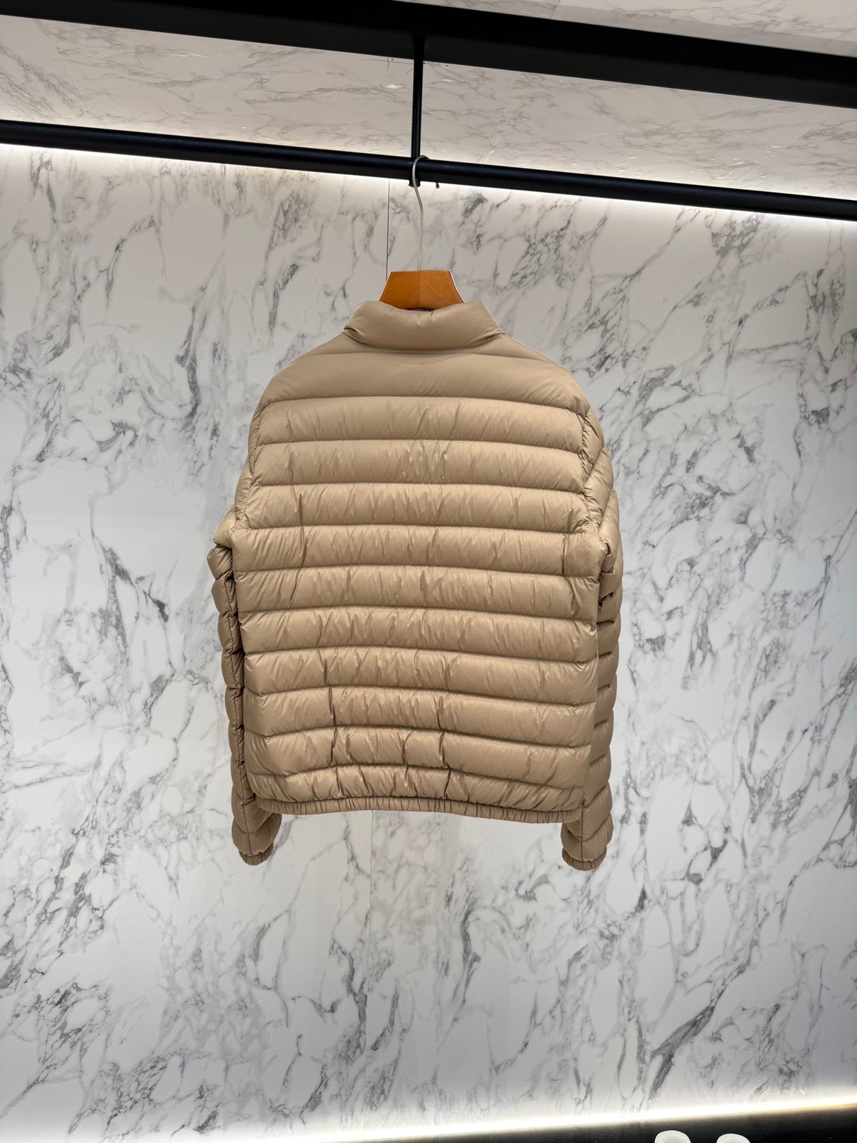 Beige Quilted Puffer Jacket
