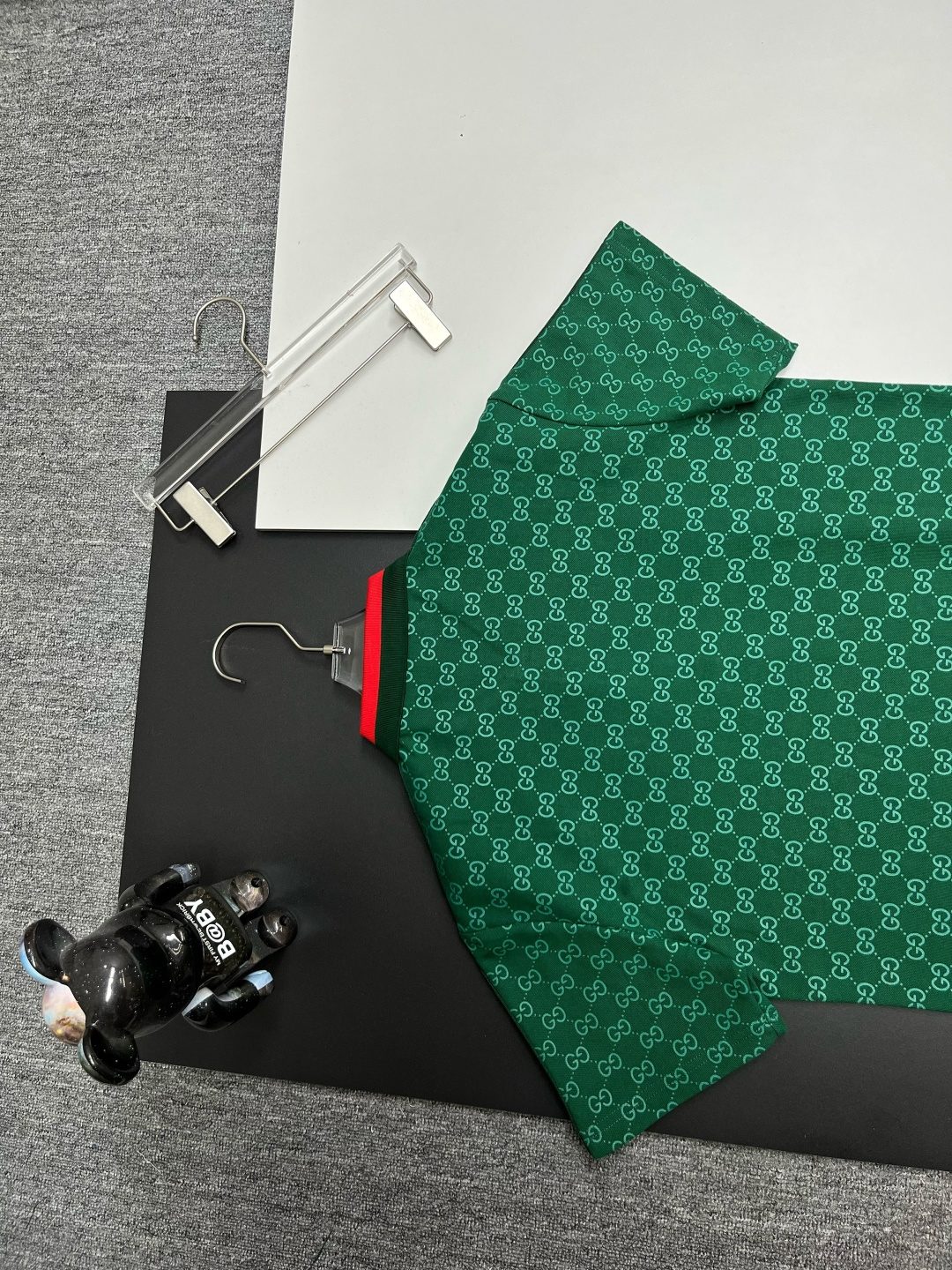Gucci GG Monogram Green Polo Shirt