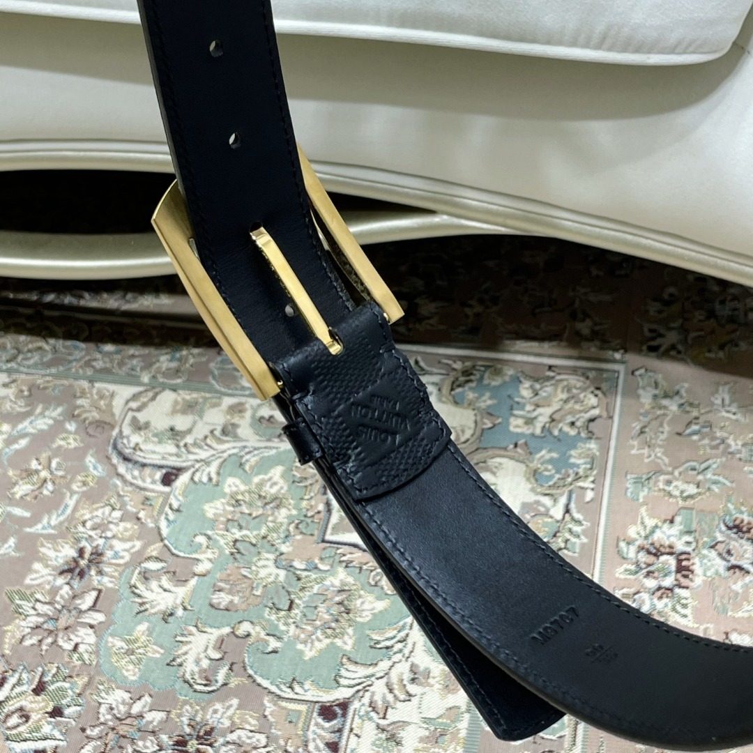 Louis Vuitton Damier Graphite Leather Belt
