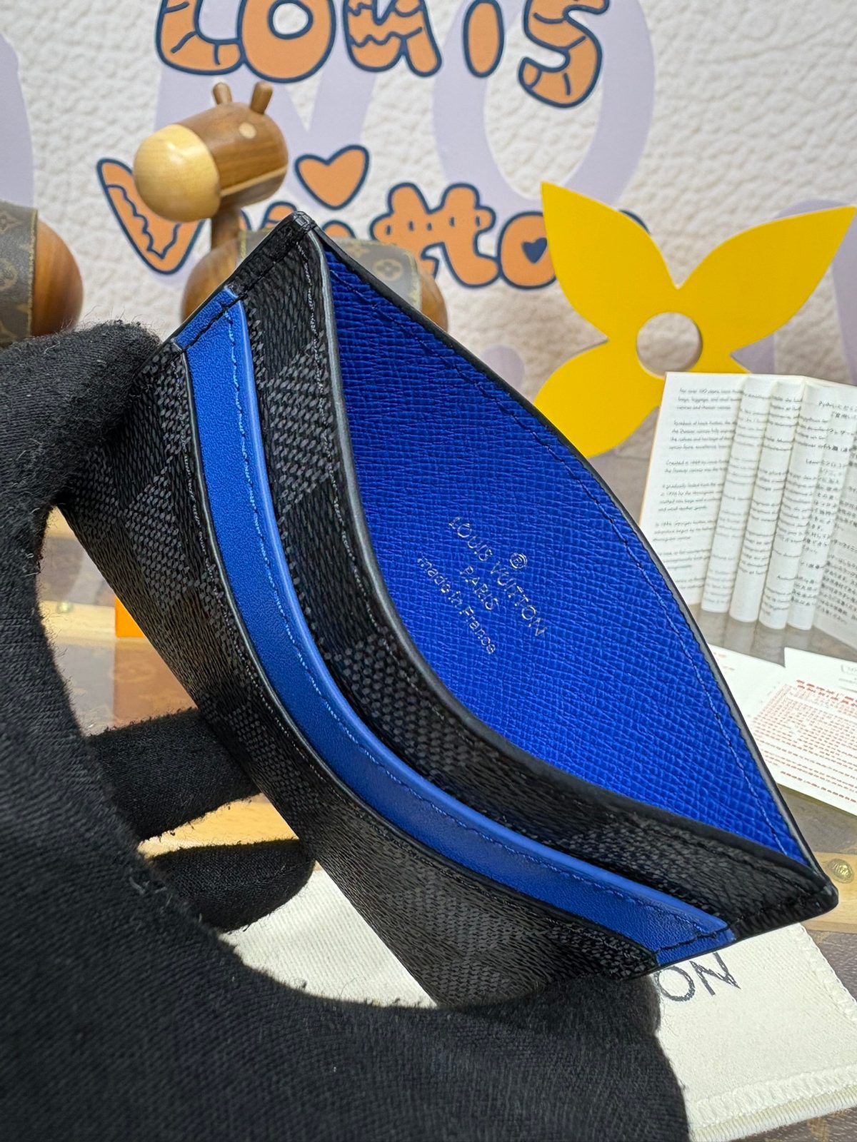 Louis Vuitton Damier Graphite Card Holder Blue