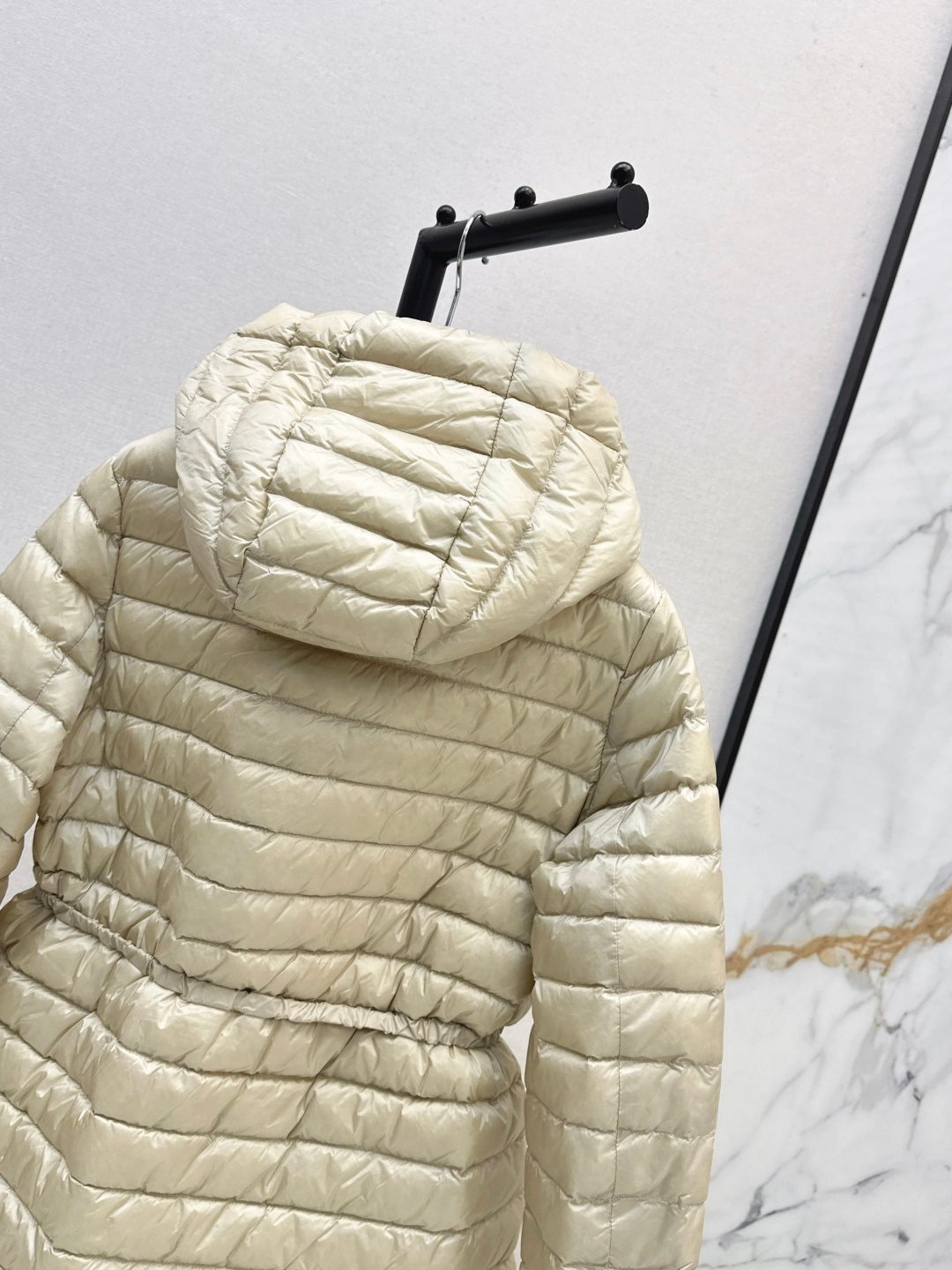 Moncler Cream Quilted Puffer Jacket