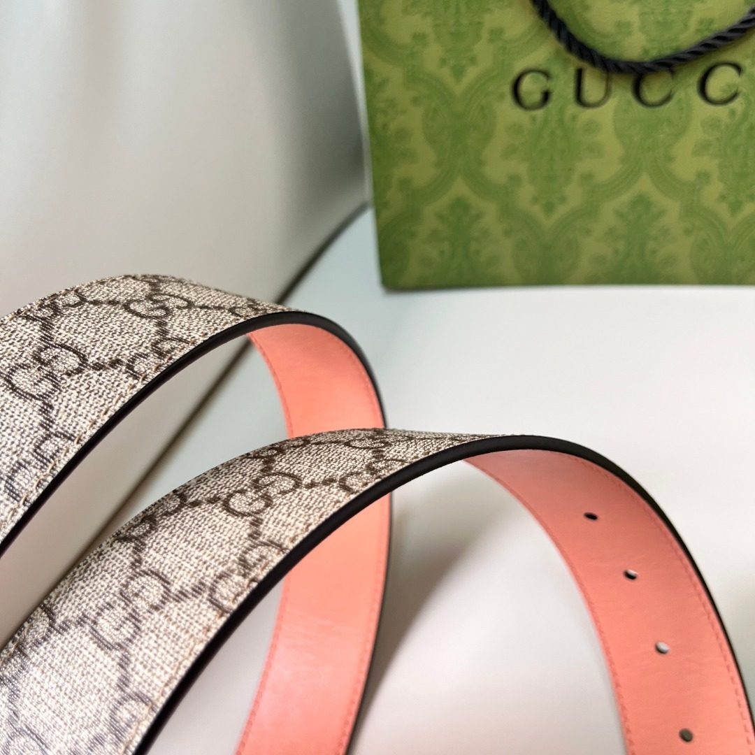 Gucci GG Supreme Canvas Leather Belt
