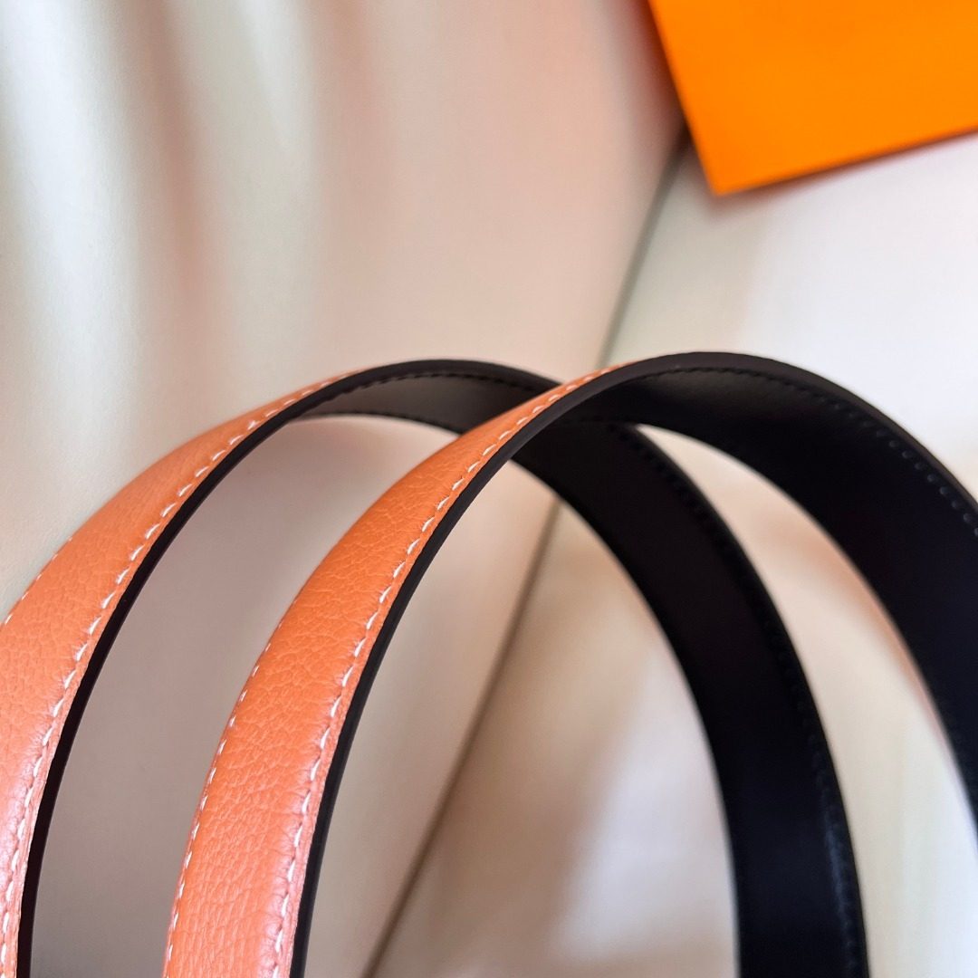 Hermès H Reversible Leather Belt
