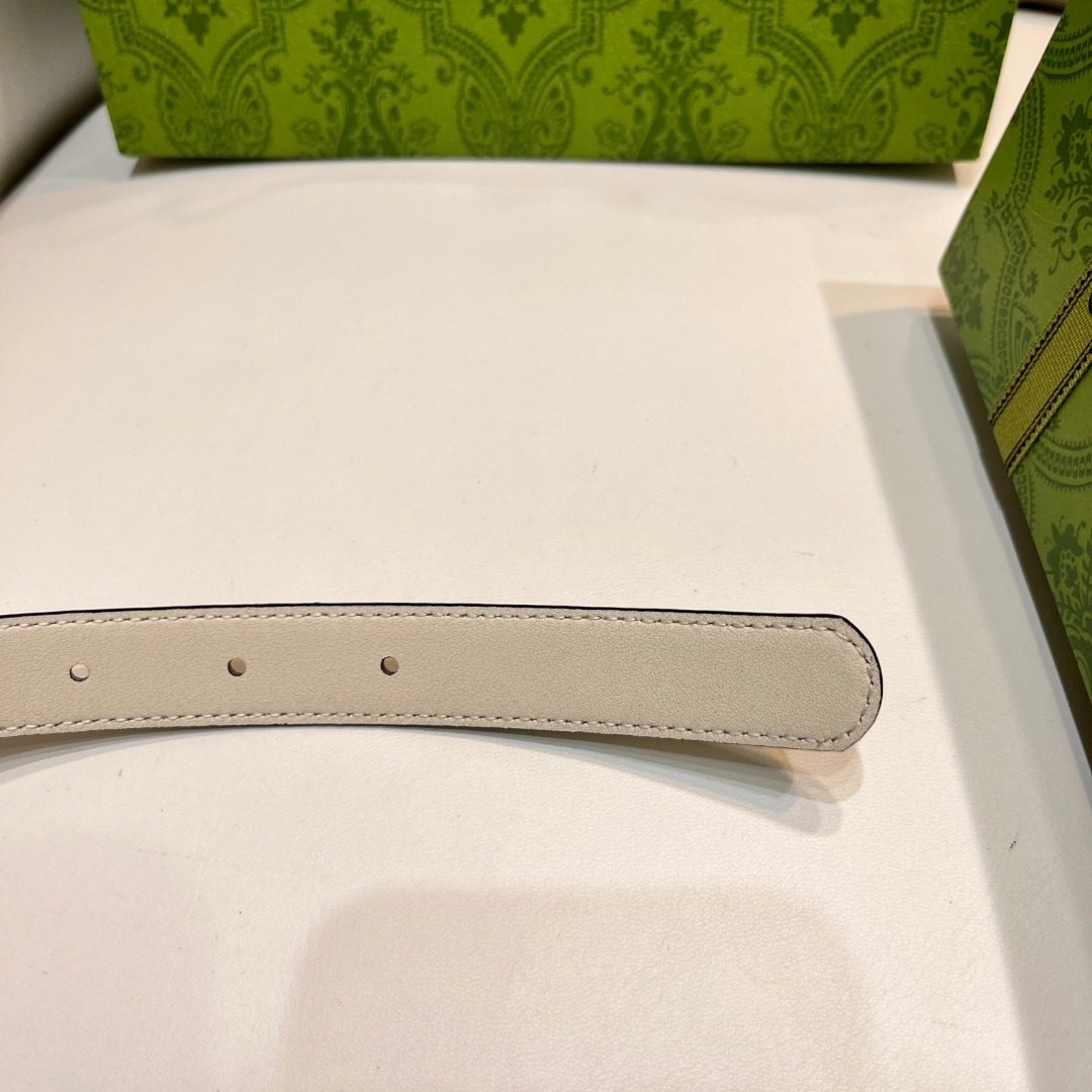 Gucci Leather Belt with Gold Hardware