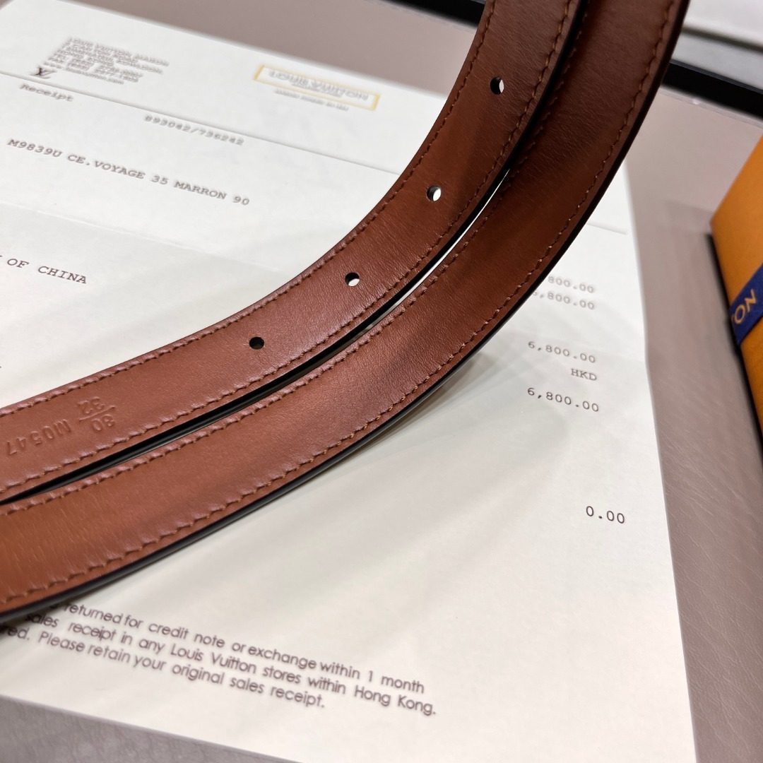 Louis Vuitton Monogram Canvas Leather Belt