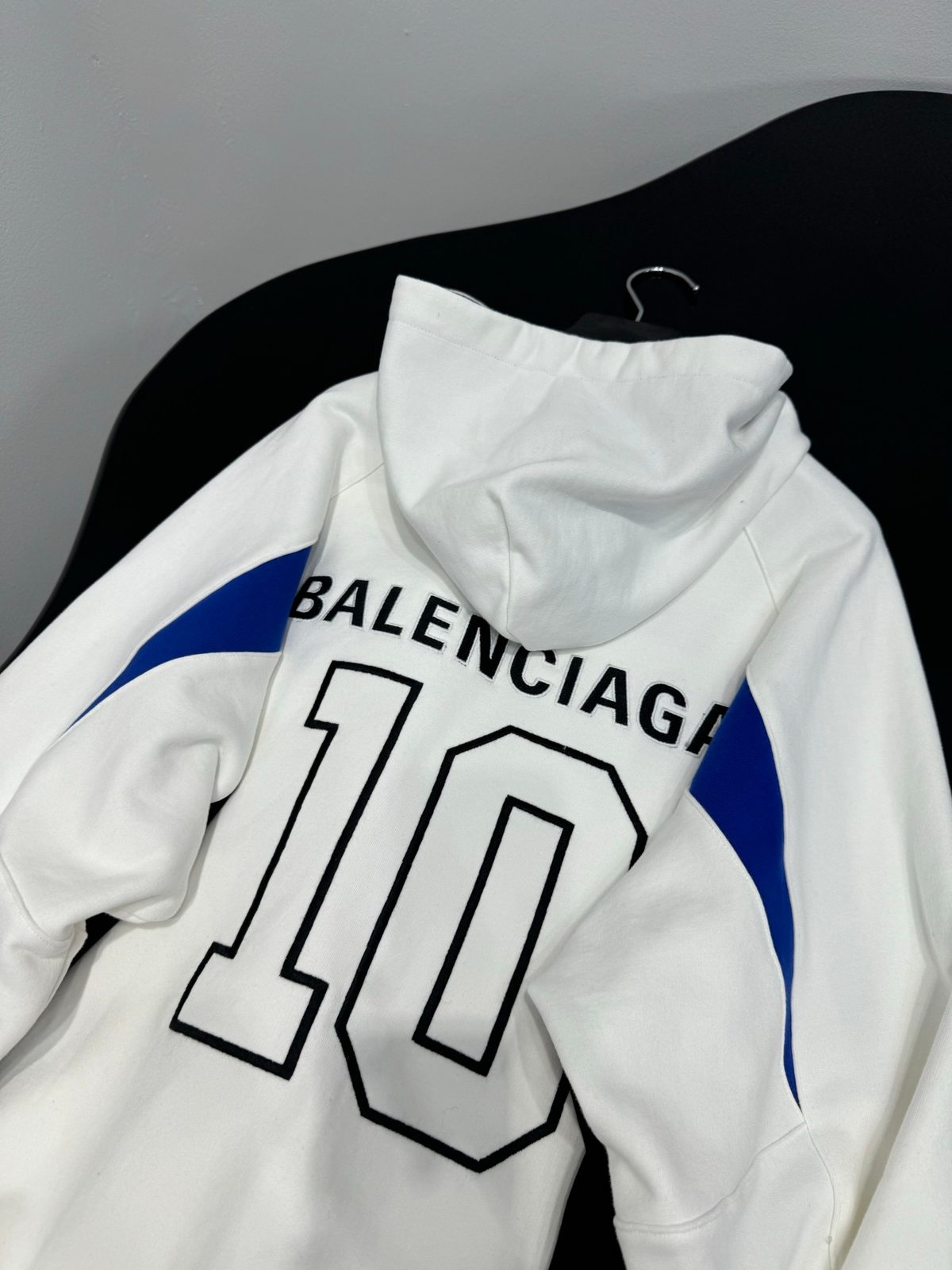 Balenciaga Oversized Zip-Up Hoodie White