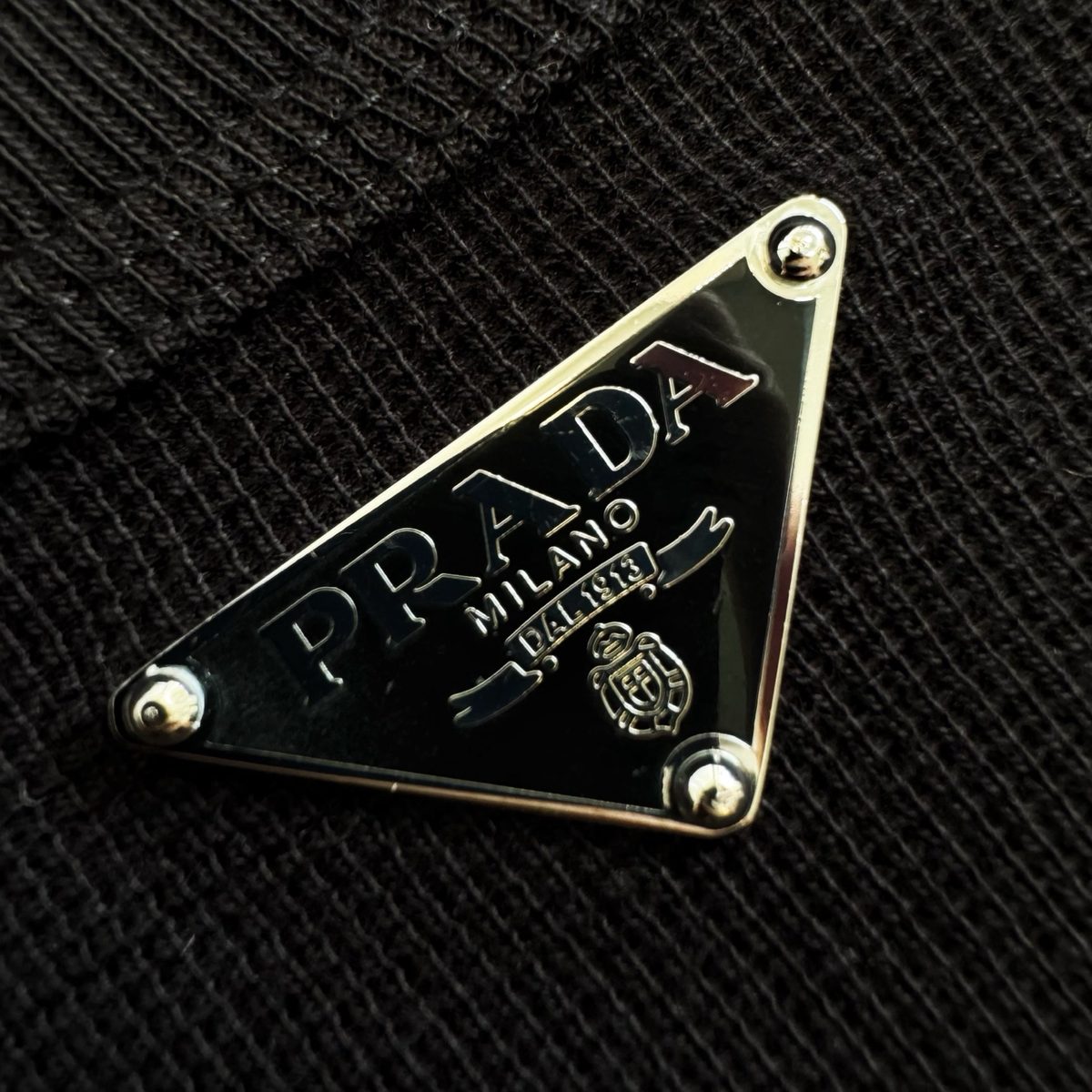 Prada Milano Triangular Keychain