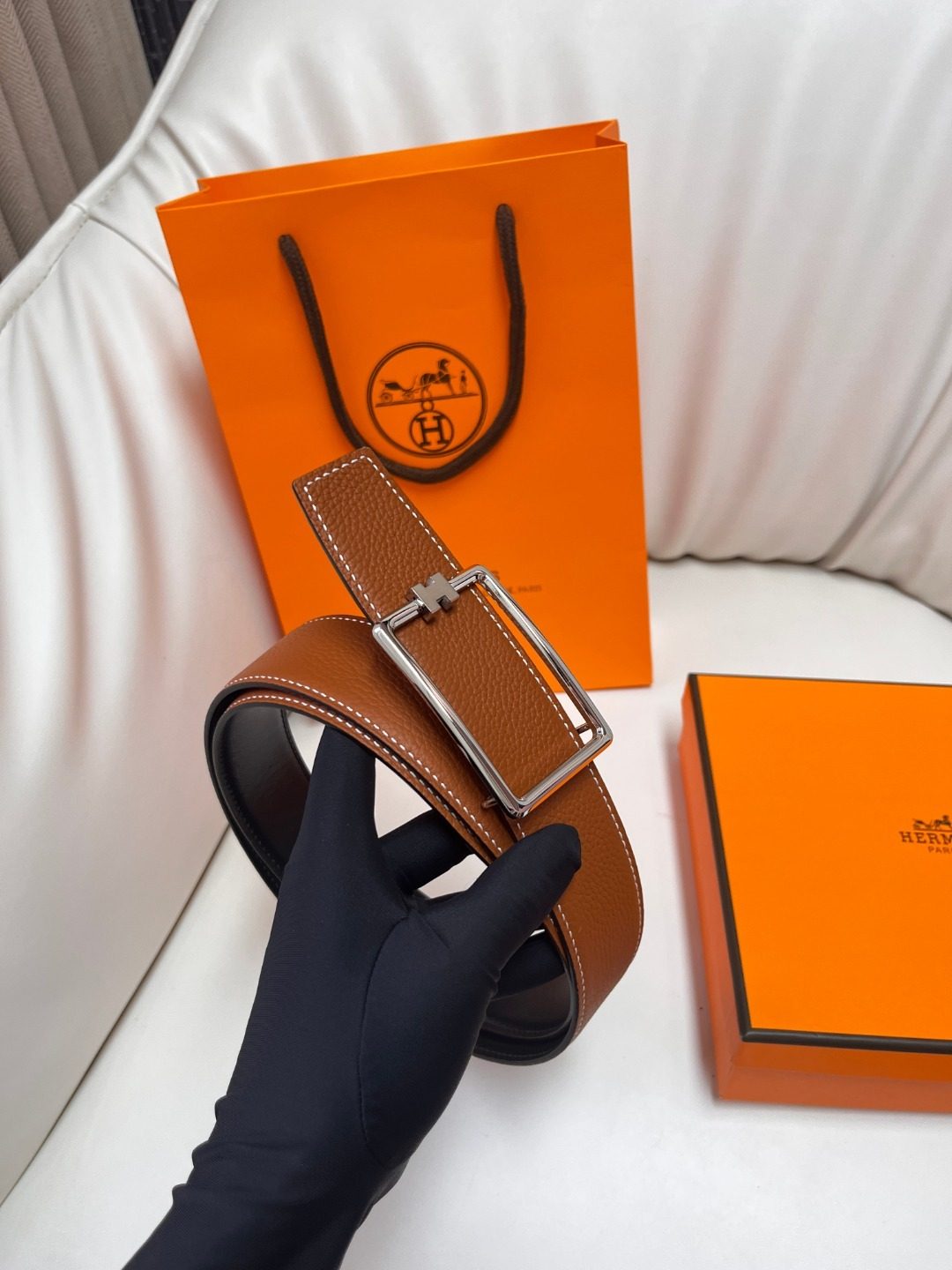 Hermès Reversible Leather Belt