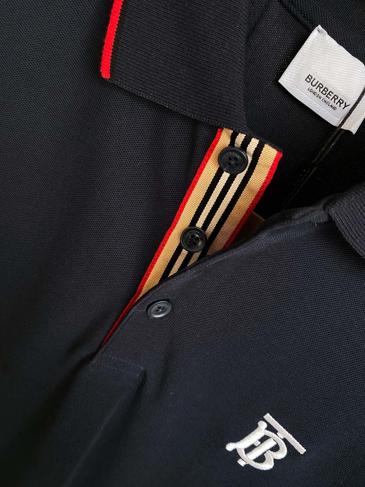 Burberry TB Logo Striped Polo Shirt
