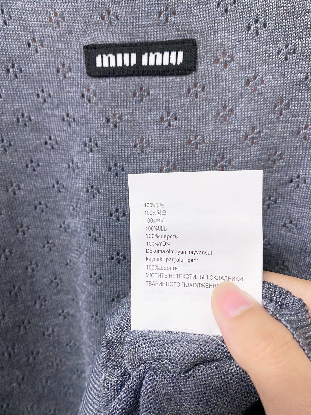 Miu Miu Wool Knit Crewneck Sweater