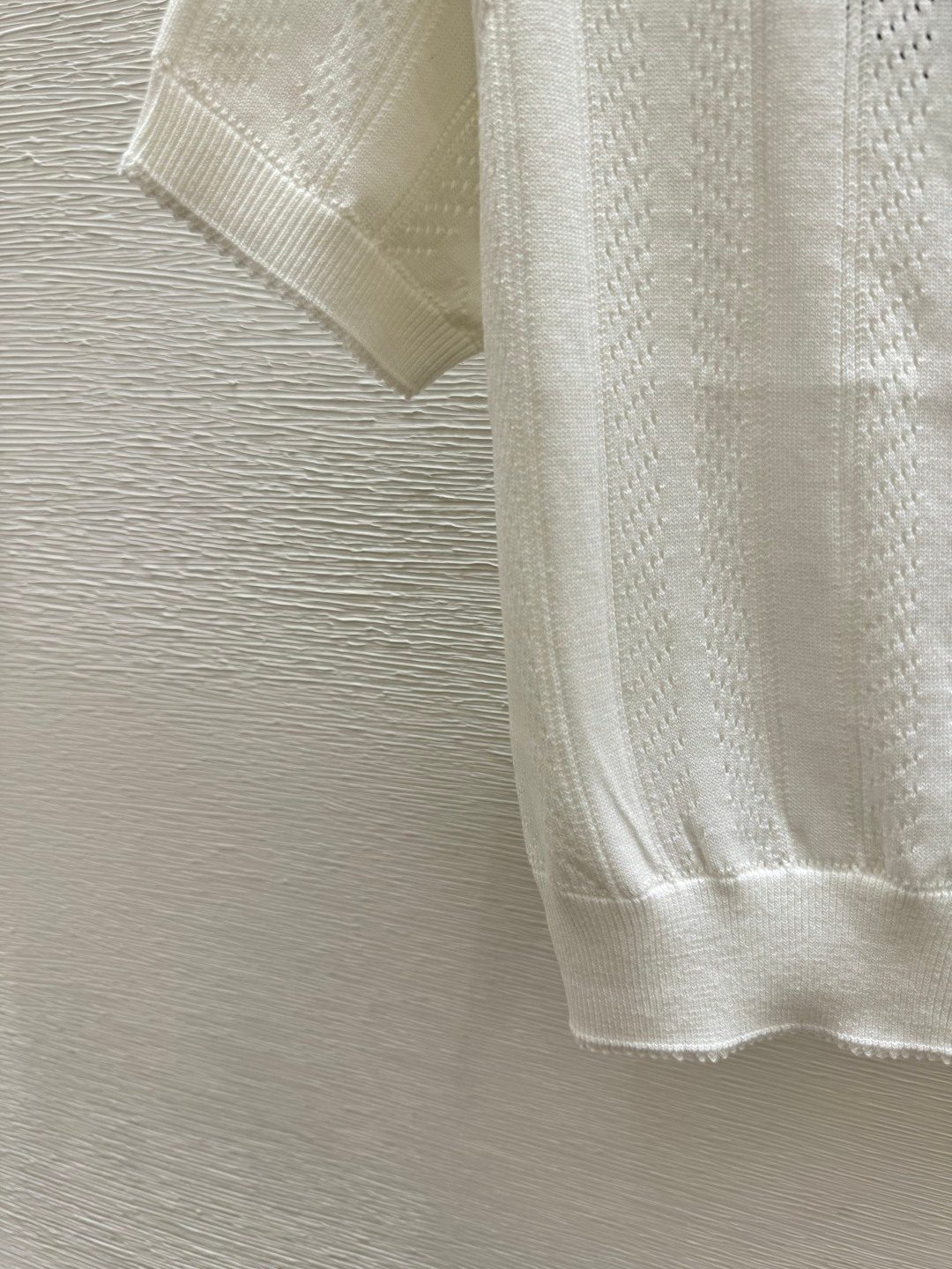 Luxury White Cable Knit Crewneck Sweater