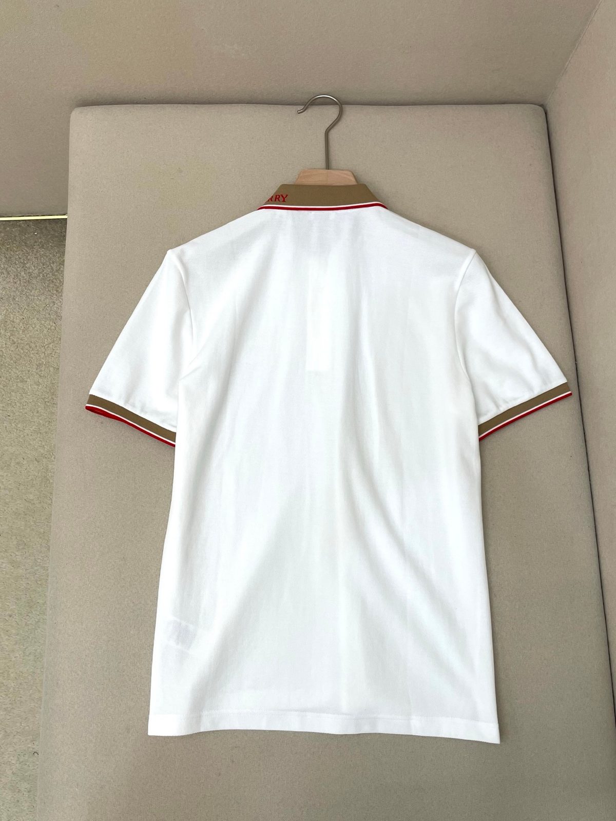 Burberry Striped Collar Polo Shirt