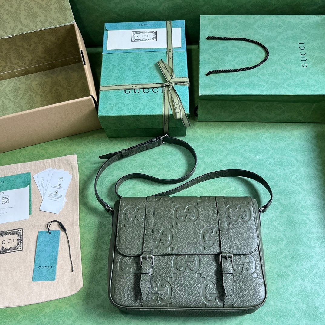 Gucci GG Embossed Leather Shoulder Bag