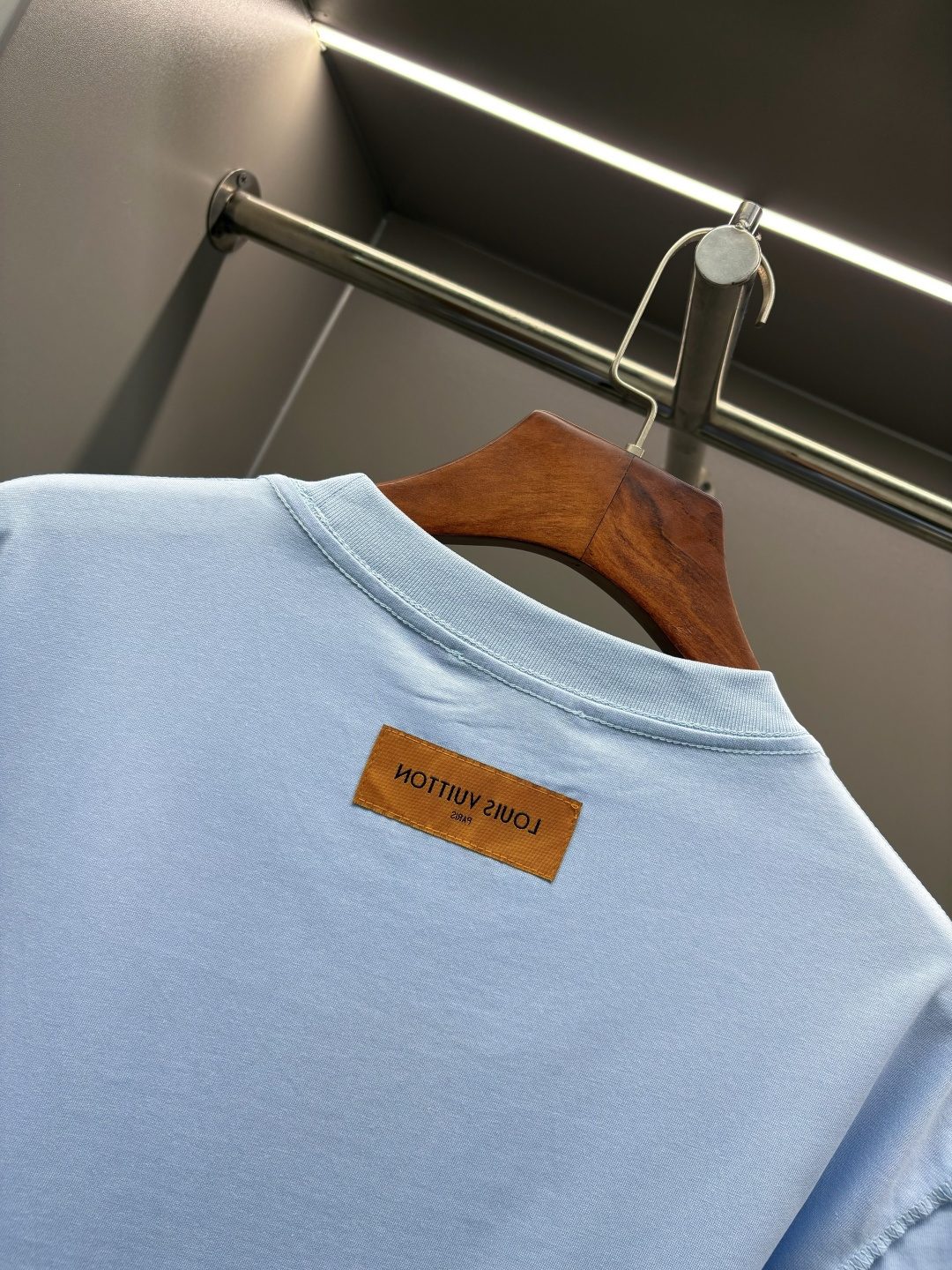 Burberry Leather Patch Cotton T-Shirt