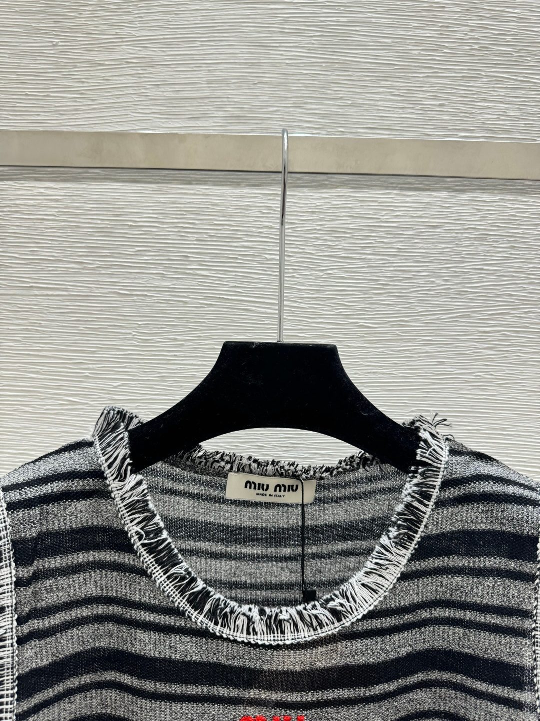 Miu Miu Striped Wool Knit Tank Top