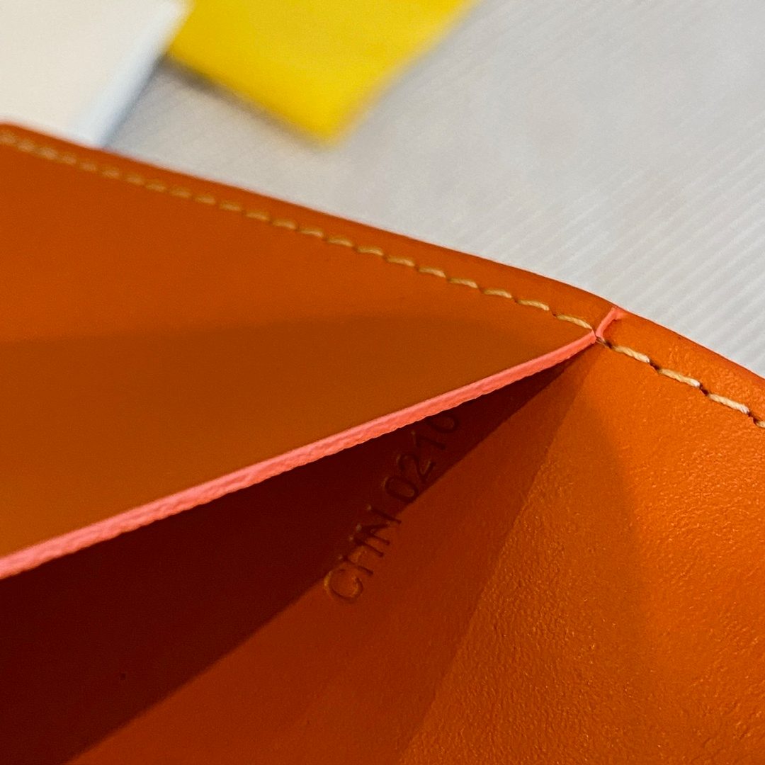 Goyard Paris Leather Wallet Orange
