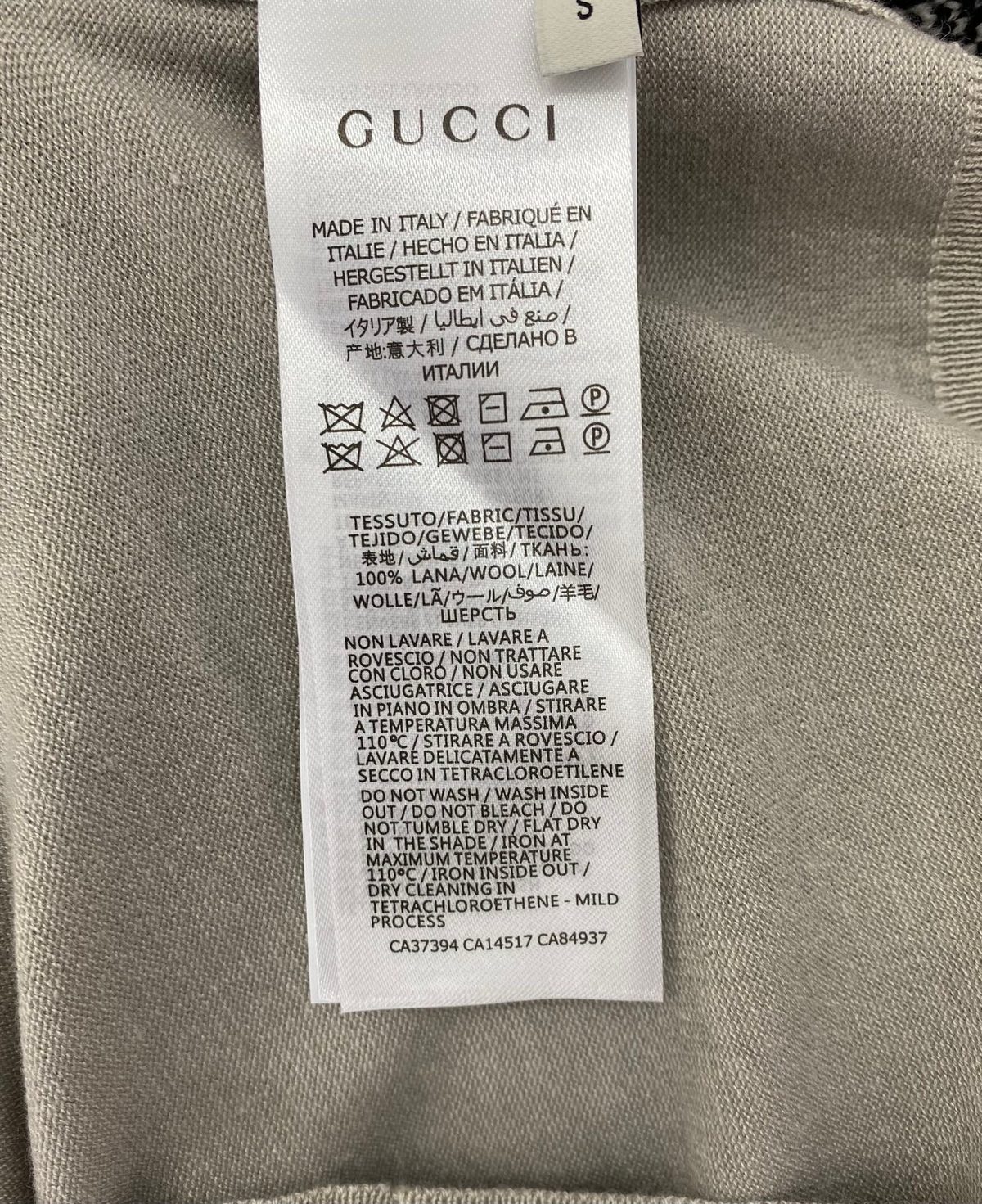 Gucci 100% Wool Crewneck Short-Sleeve Sweater
