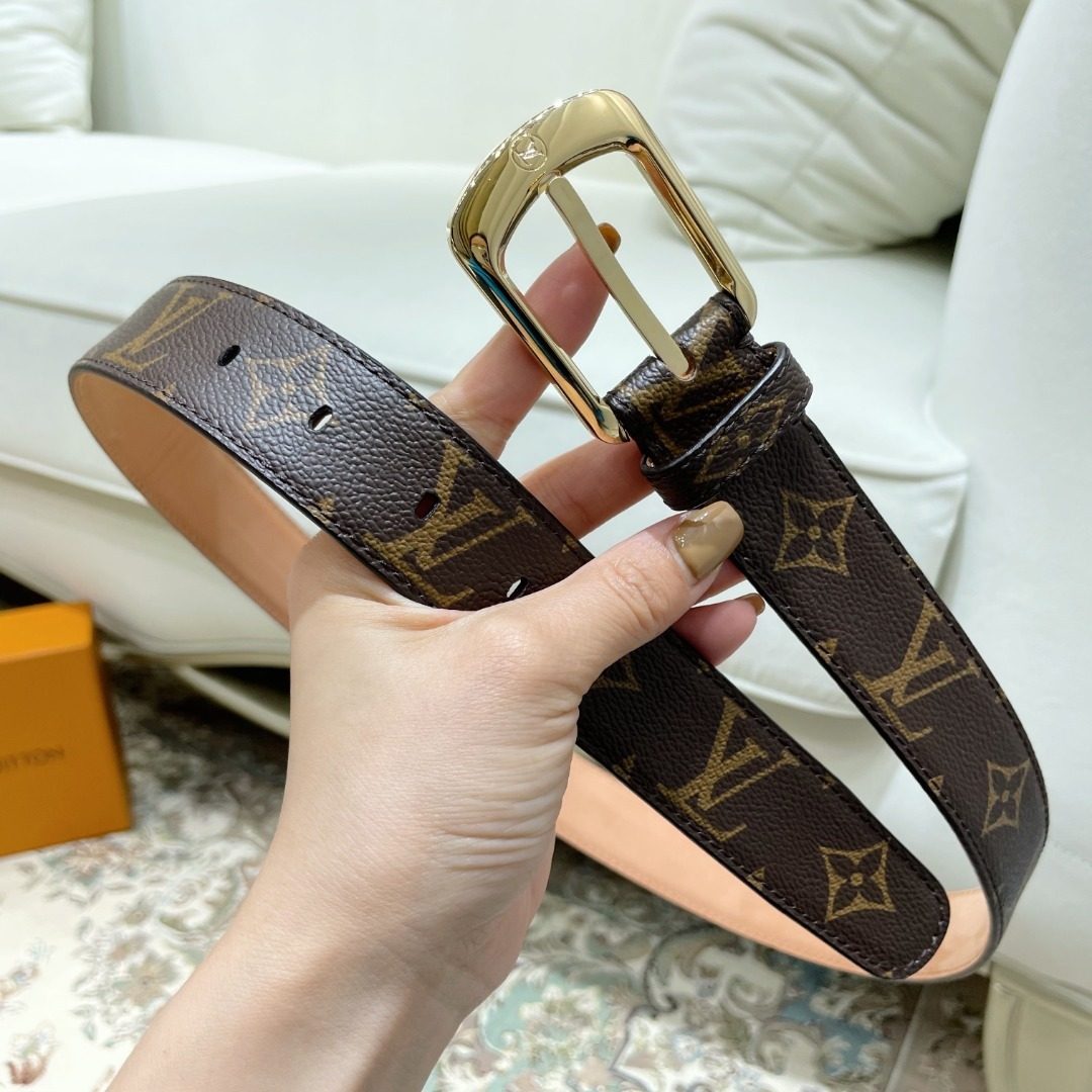 Louis Vuitton Monogram Canvas Leather Belt