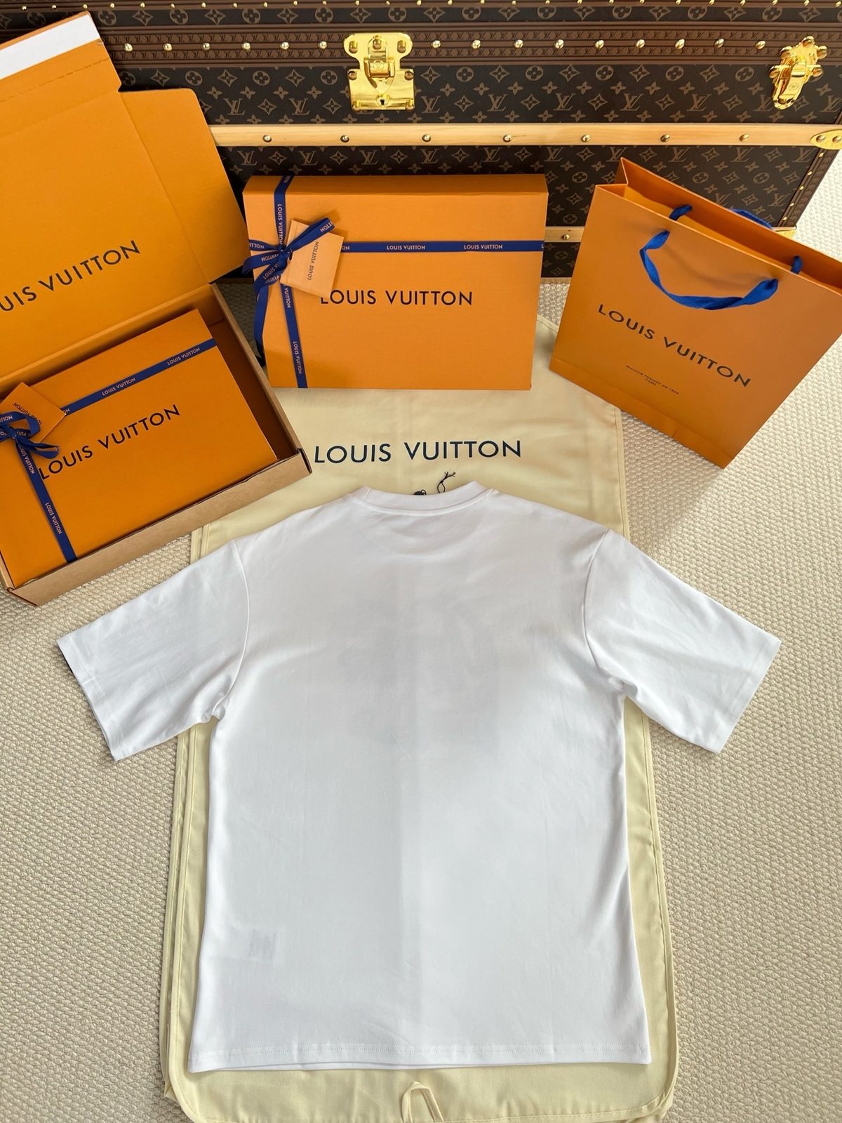 Louis Vuitton Floral Logo White T-Shirt