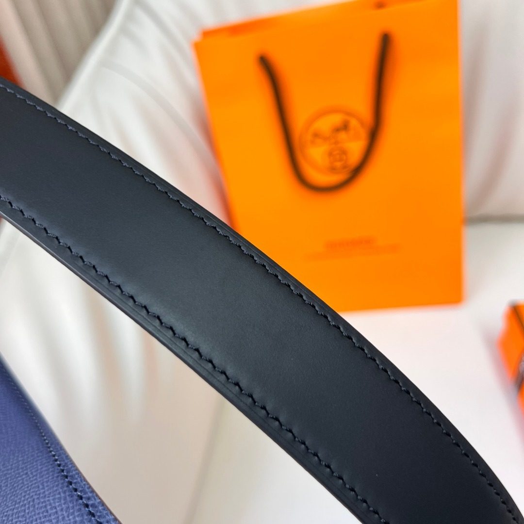 Hermès H Buckle Reversible Leather Belt