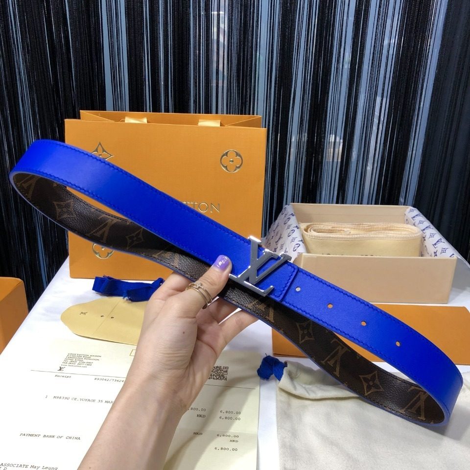 Louis Vuitton Monogram Blue LV Belt