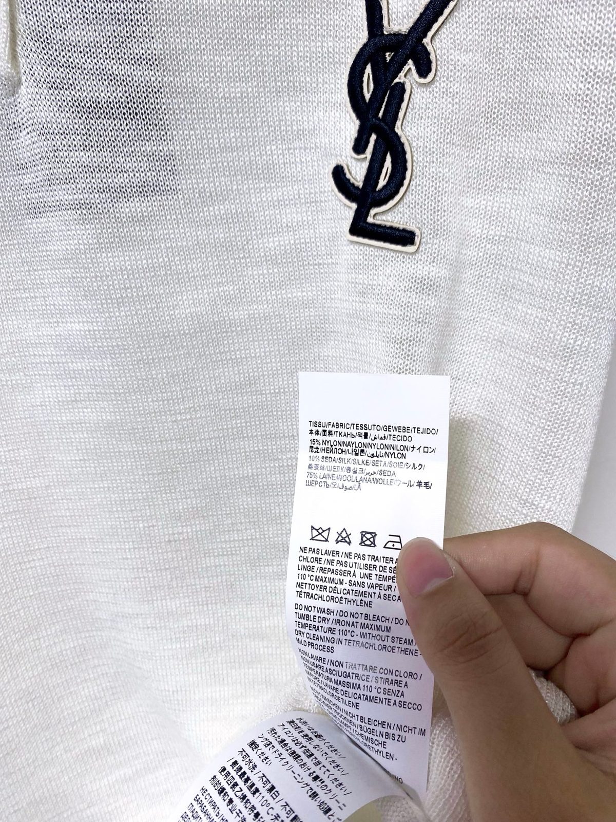 Saint Laurent YSL Logo Sleeveless Polo Shirt