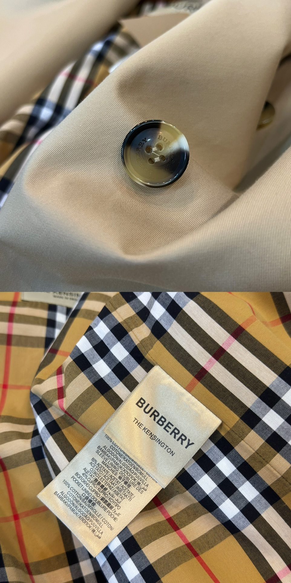 Burberry Double-Breasted Trench Coat Beige